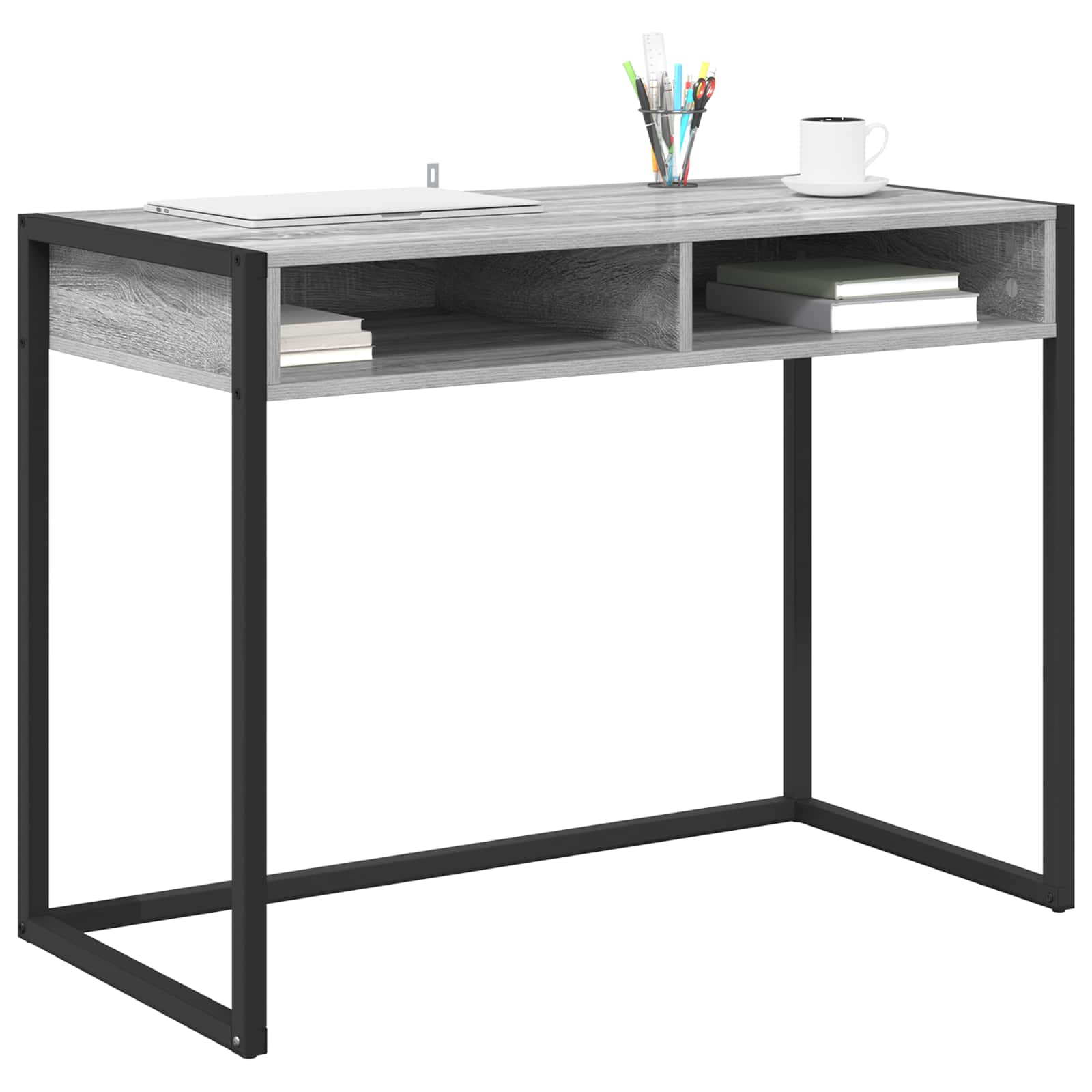 vidaXL Biurko Szary Sonoma 100 x 50 x 75 cm Materiał drewnopochodny
