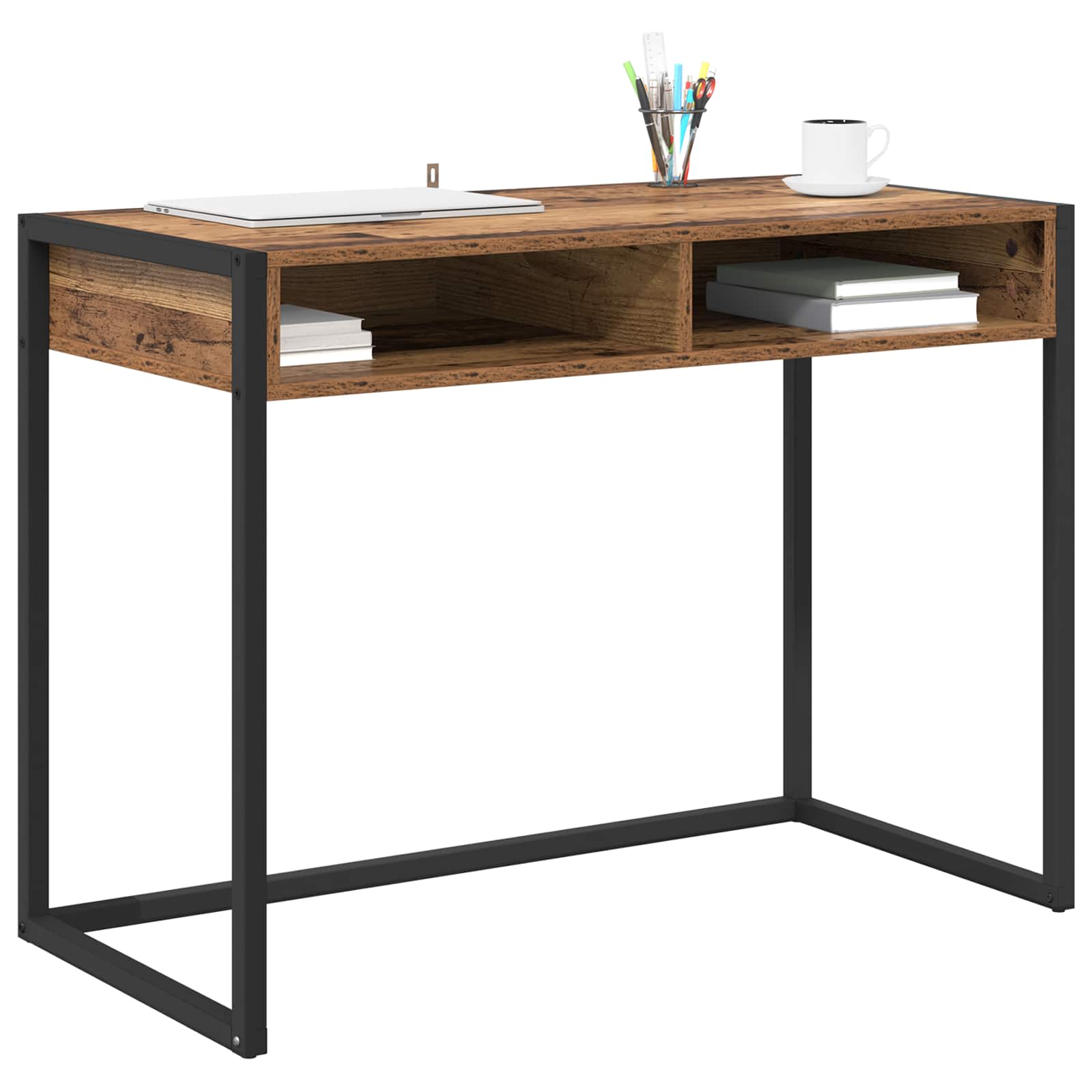 vidaXL Biurko Stare drewno 100 x 50 x 75 cm Materiał drewnopochodny