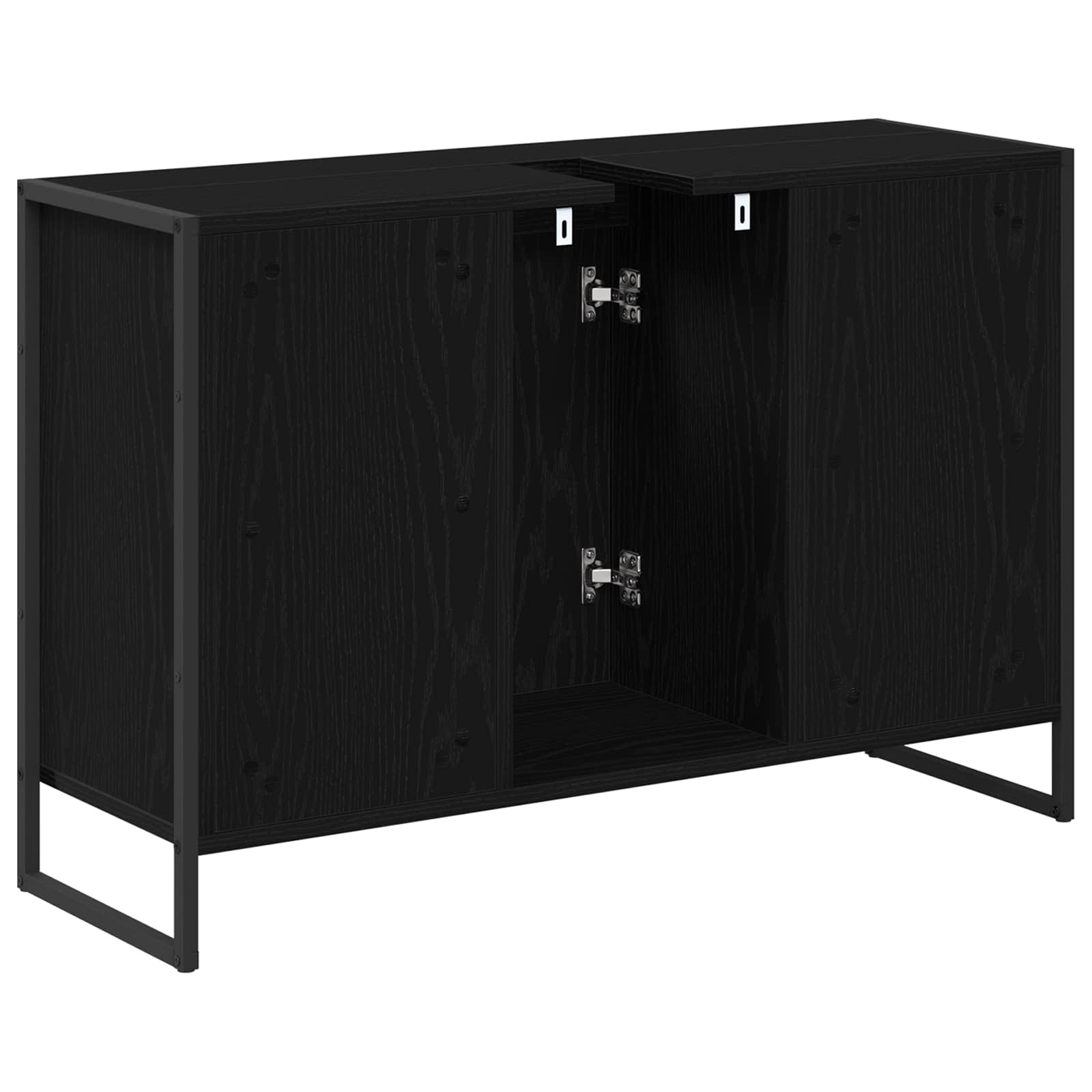 vidaXL Szafka Łazienkowa z przechowywaniem Czarny Dąb 90 x 30 x 60 cm