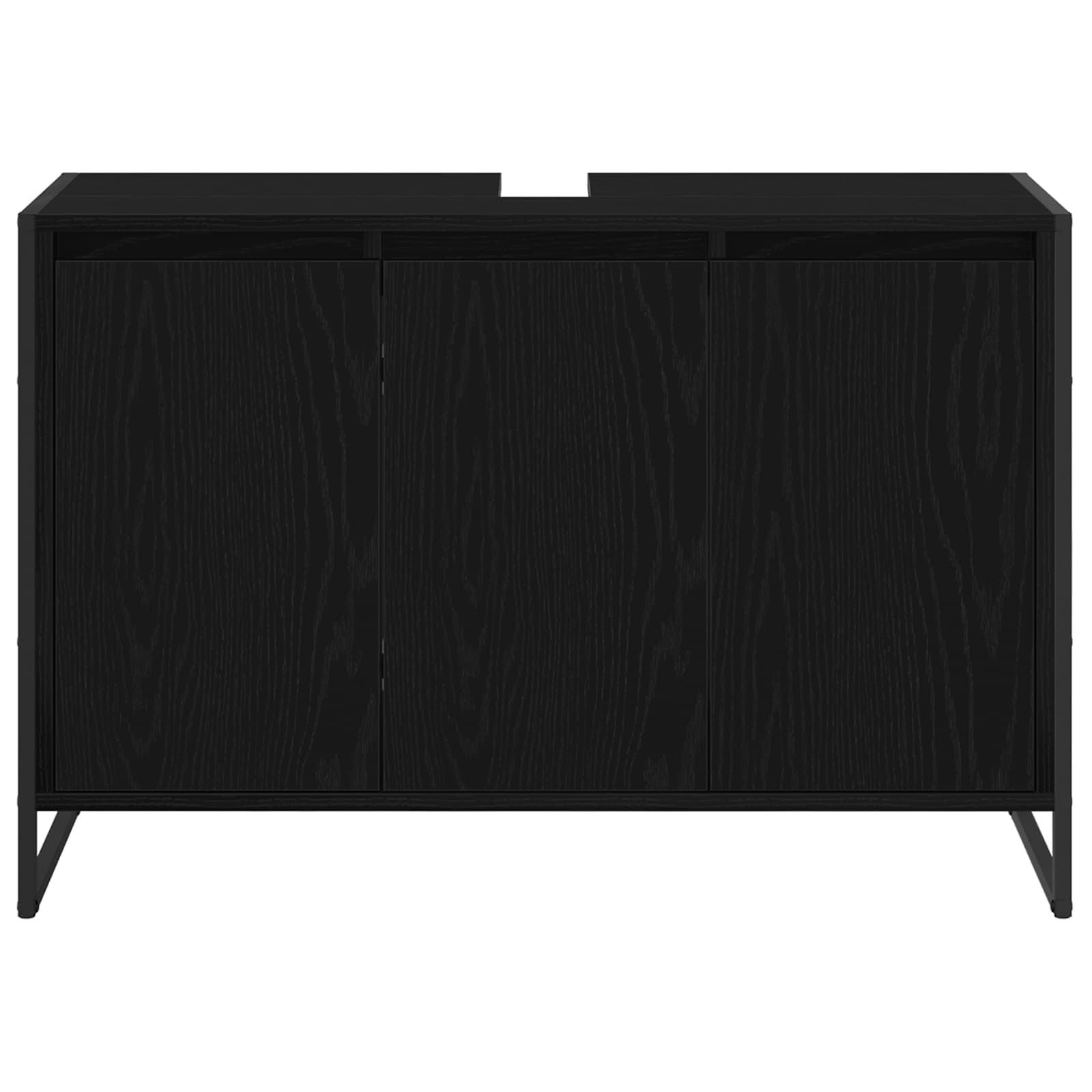 vidaXL Szafka Łazienkowa z przechowywaniem Czarny Dąb 90 x 30 x 60 cm