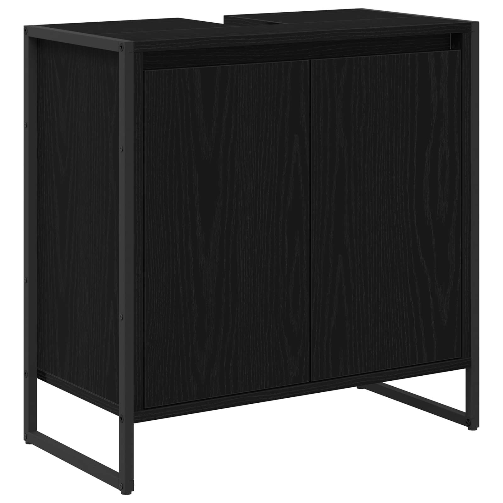 vidaXL Szafka Łazienkowa z przechowywaniem Czarny Dąb 60 x 30 x 60 cm