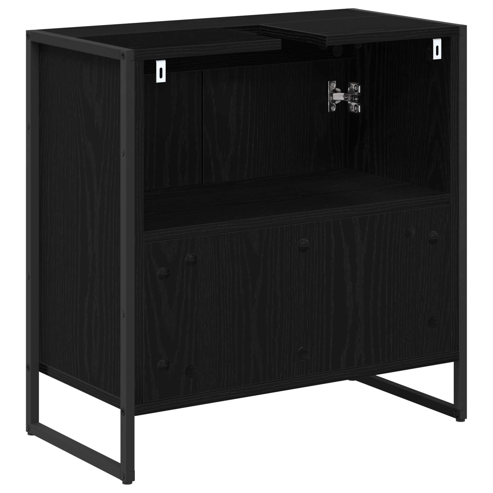 vidaXL Szafka Łazienkowa z przechowywaniem Czarny Dąb 60 x 30 x 60 cm