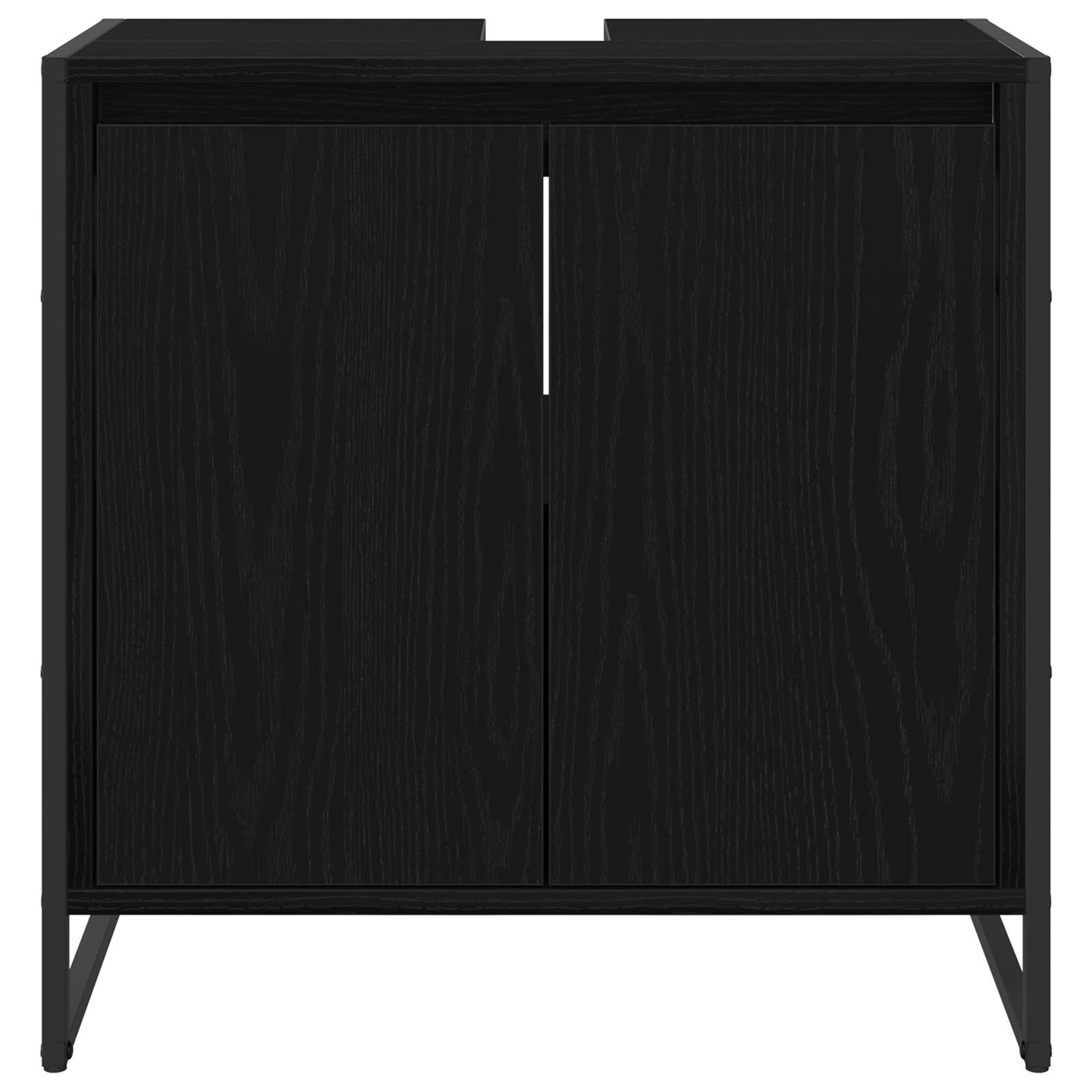 vidaXL Szafka Łazienkowa z przechowywaniem Czarny Dąb 60 x 30 x 60 cm