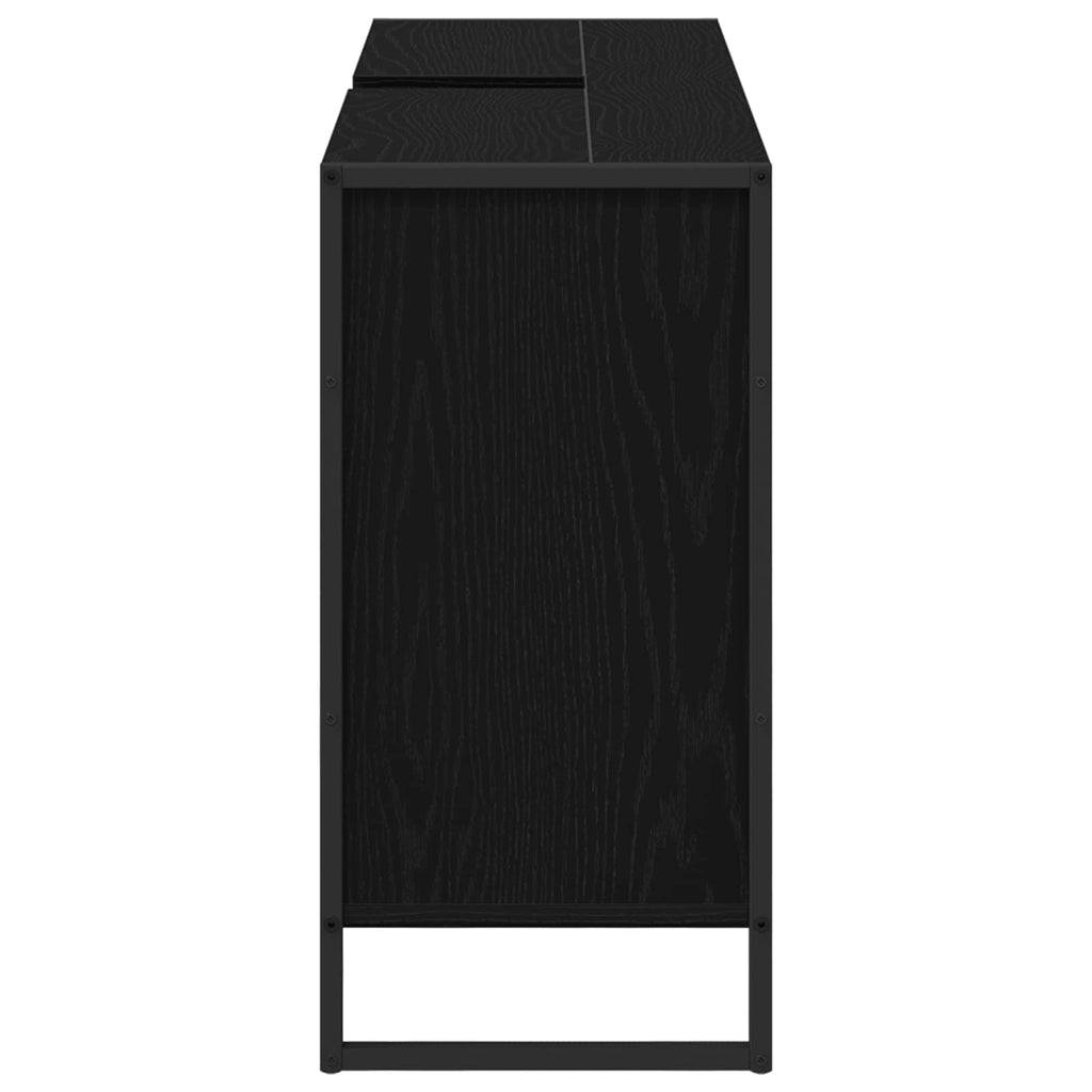 vidaXL Szafka Łazienkowa z przechowywaniem Czarny Dąb 60 x 30 x 60 cm