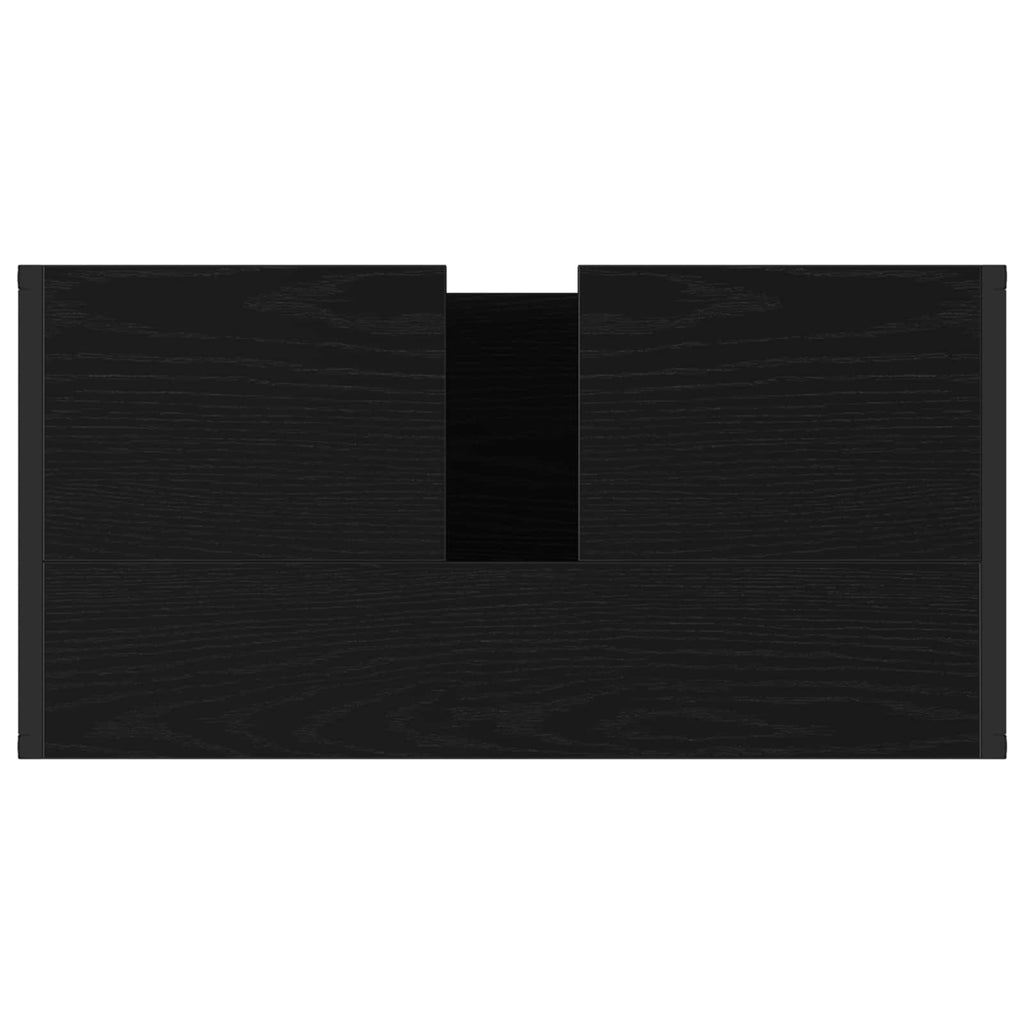 vidaXL Szafka Łazienkowa z przechowywaniem Czarny Dąb 60 x 30 x 60 cm