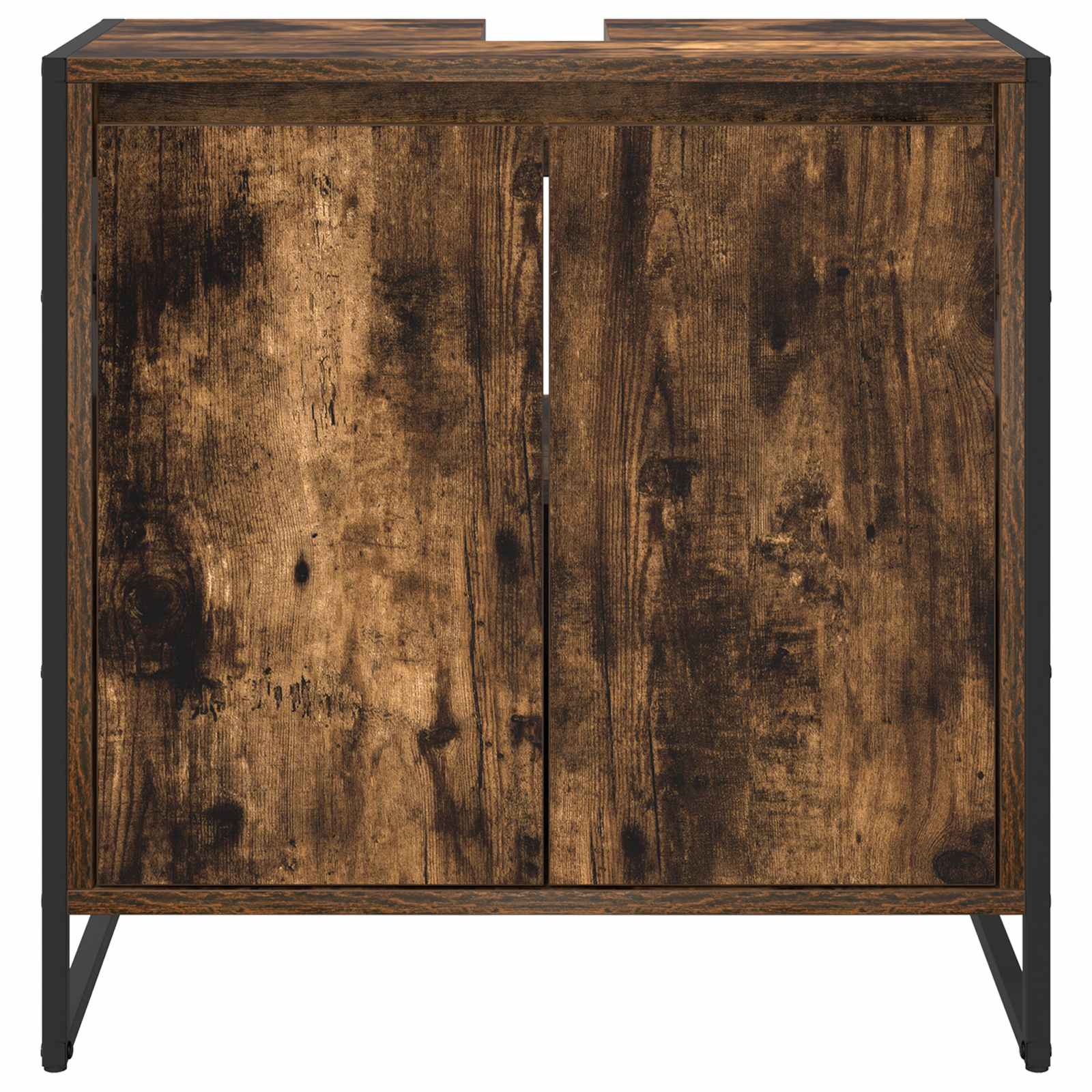 vidaXL Szafka Łazienkowa z przechowywaniem Dąb dymny 60 x 30 x 60 cm