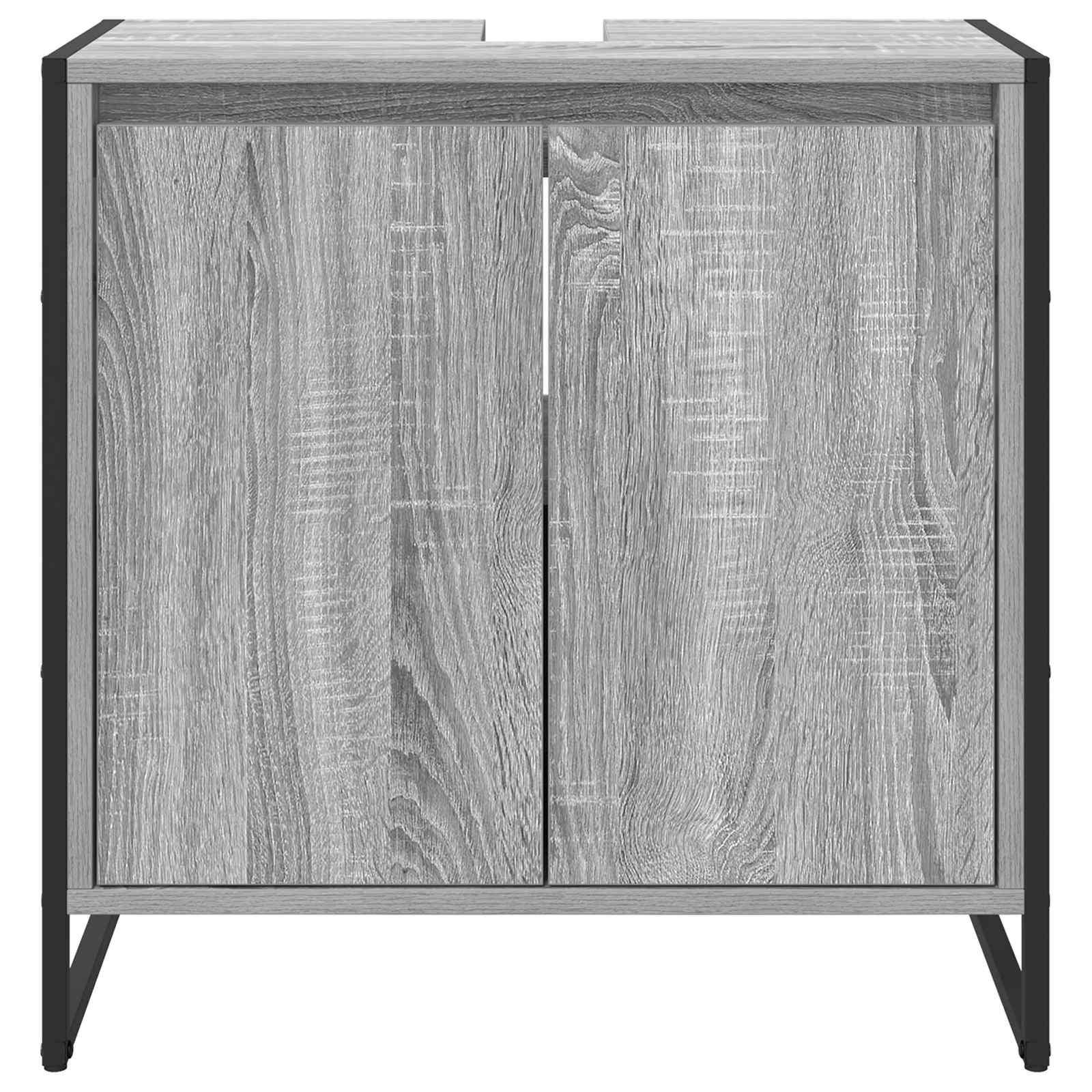 vidaXL Szafka Łazienkowa z drzwiami Szary Sonoma 60 x 30 x 60 cm