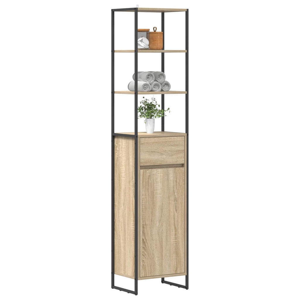 vidaXL Szafka Łazienkowa z szufladą z drzwiami Sonoma 40 x 30 x 180 cm