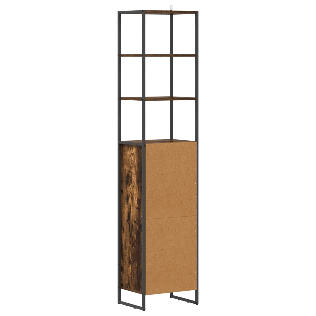 vidaXL Szafka Łazienkowa z szufladą Dąb dymny 40 x 30 x 180 cm