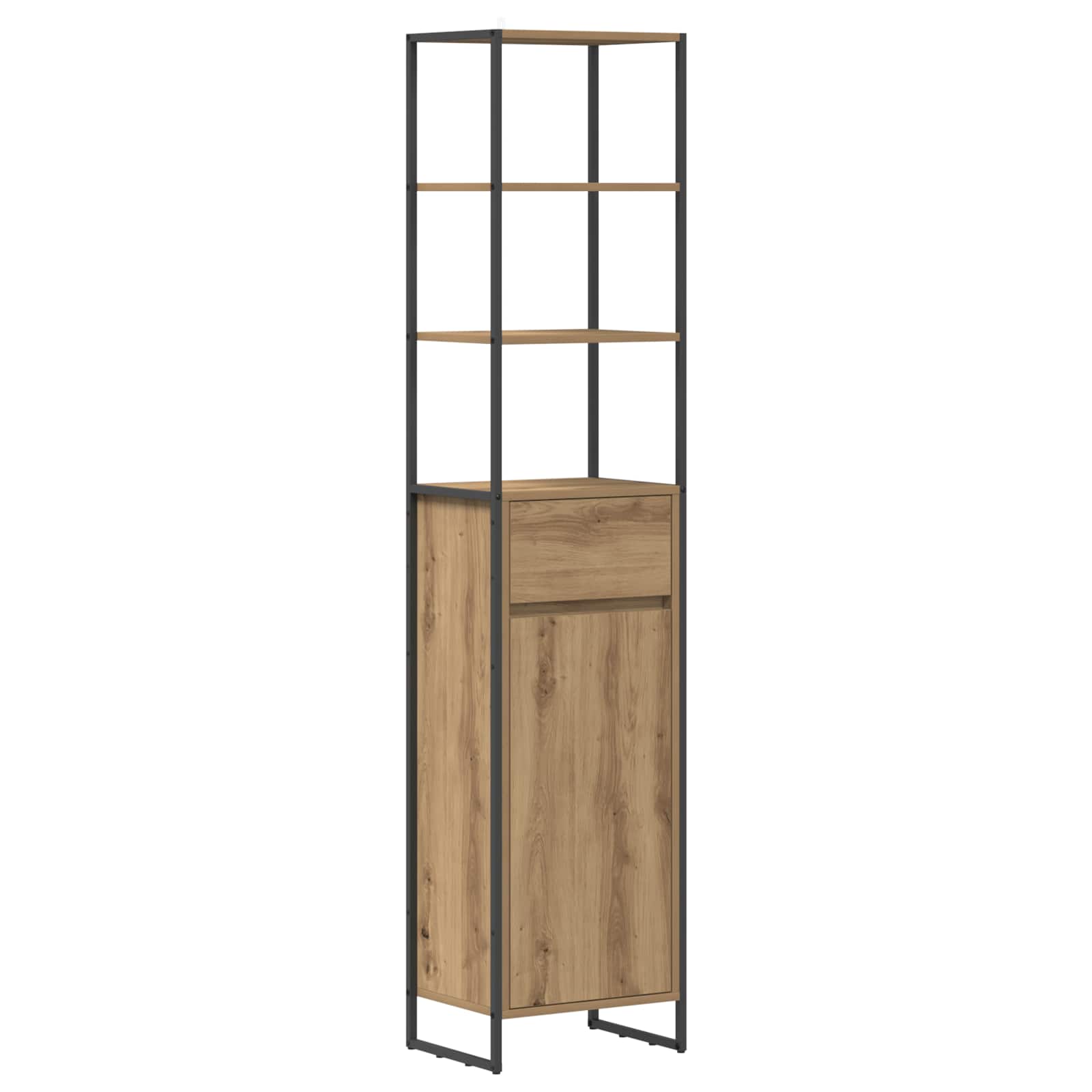 vidaXL Szafka Łazienkowa z szufladą Dąb rzemieślniczy 40 x 30 x 180 cm