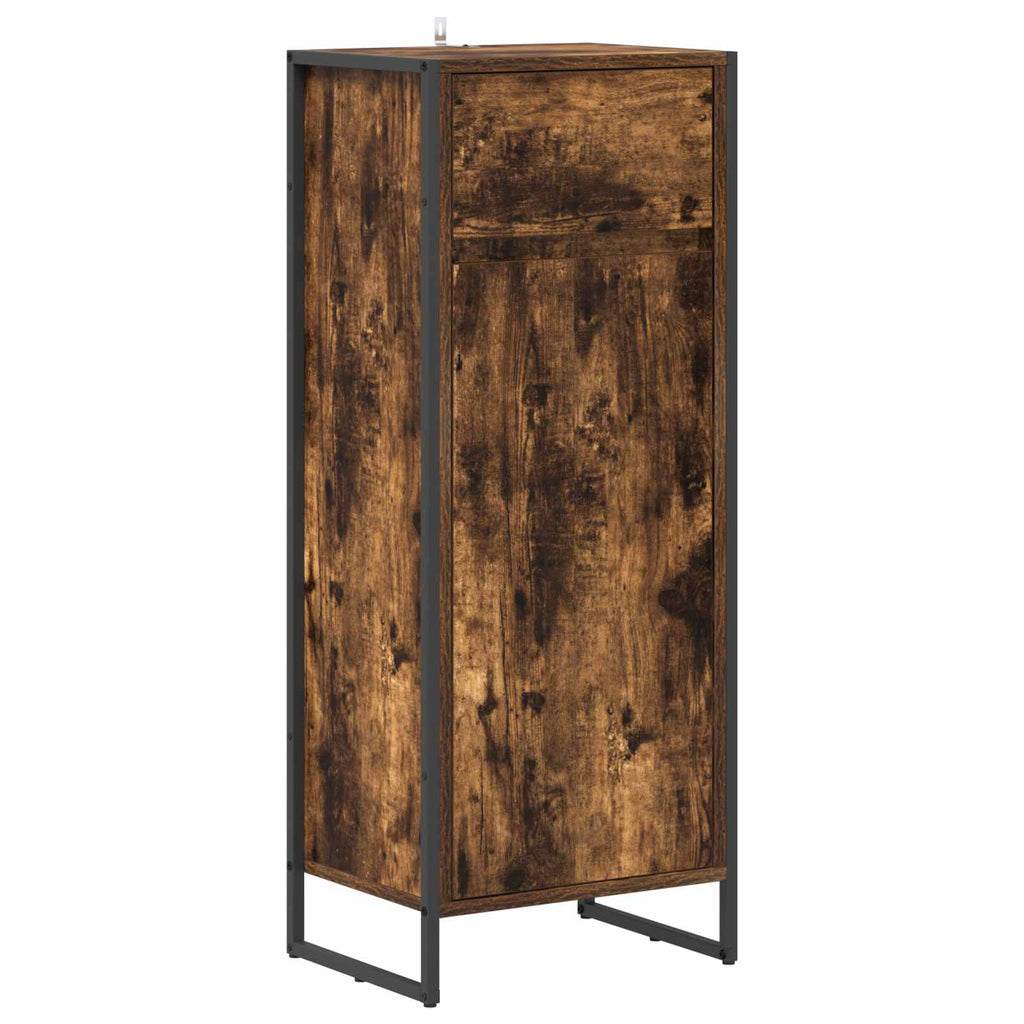 vidaXL Szafka Łazienkowa z szufladą Dąb dymny 40 x 30 x 100 cm