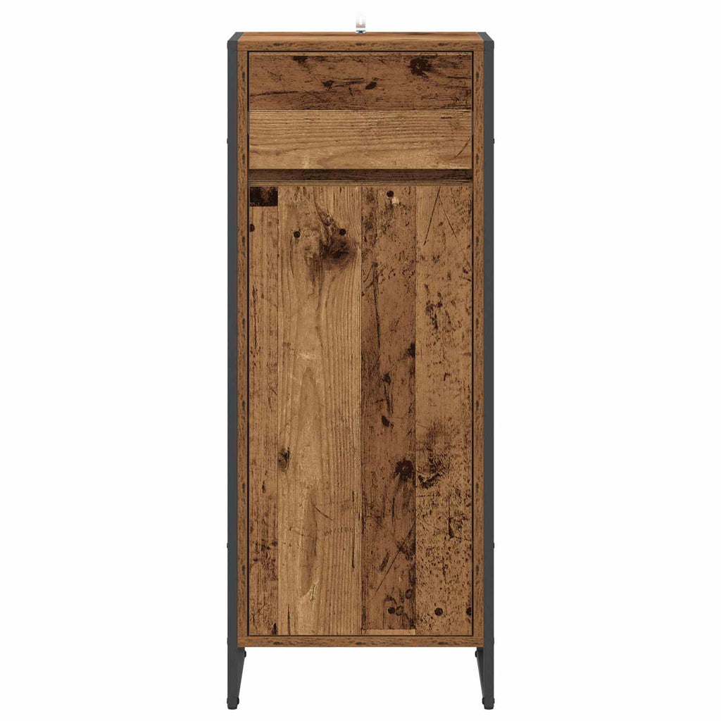 vidaXL Szafka Łazienkowa z szufladą Stare drewno 40 x 30 x 100 cm