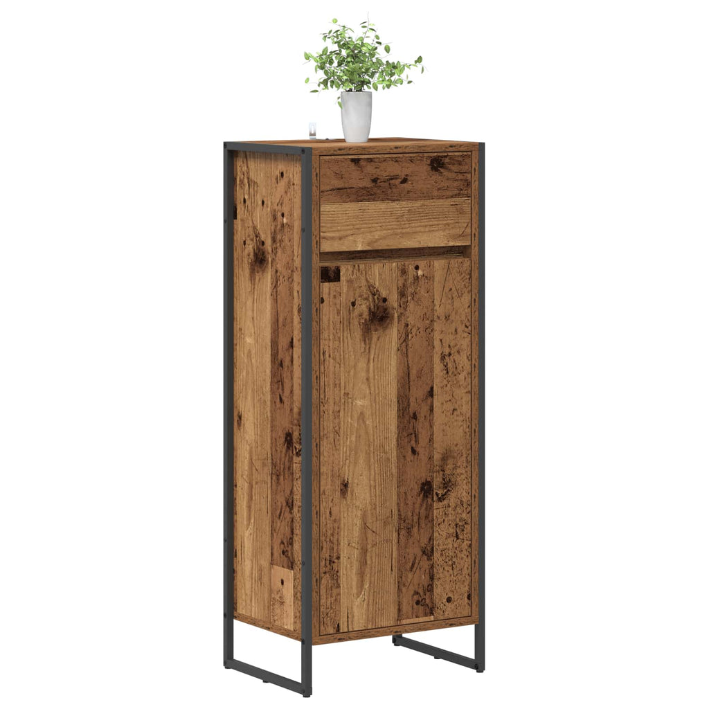 vidaXL Szafka Łazienkowa z szufladą Stare drewno 40 x 30 x 100 cm