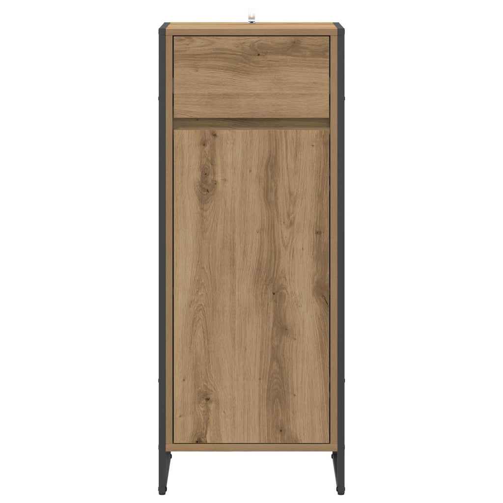 vidaXL Szafka Łazienkowa z szufladą Dąb rzemieślniczy 40 x 30 x 100 cm