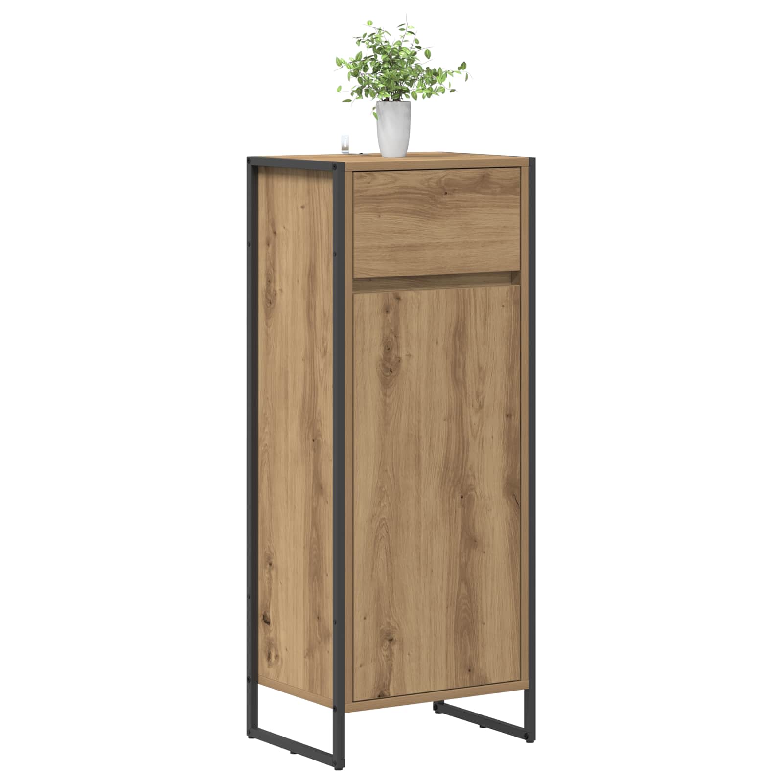 vidaXL Szafka Łazienkowa z szufladą Dąb rzemieślniczy 40 x 30 x 100 cm