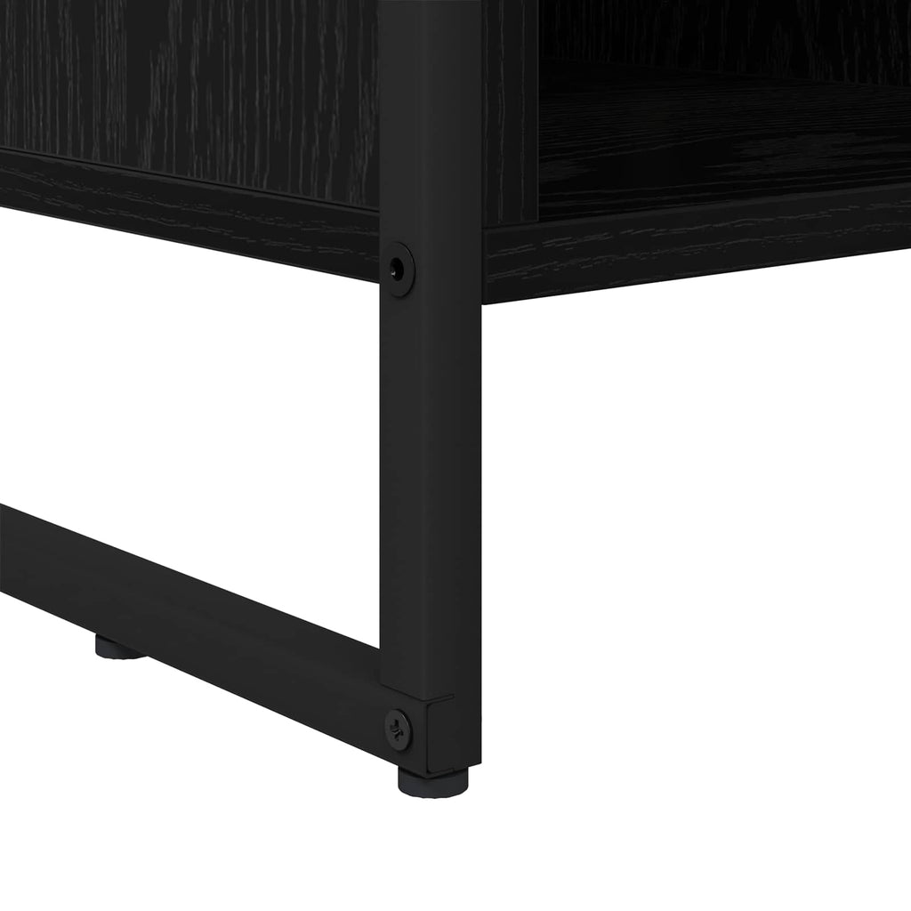 vidaXL Szafka pod telewizor z szufladą Czarny Dąb 100 x 36 x 49,5 cm