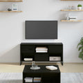 vidaXL Szafka pod telewizor z szufladą Czarny Dąb 100 x 36 x 49,5 cm