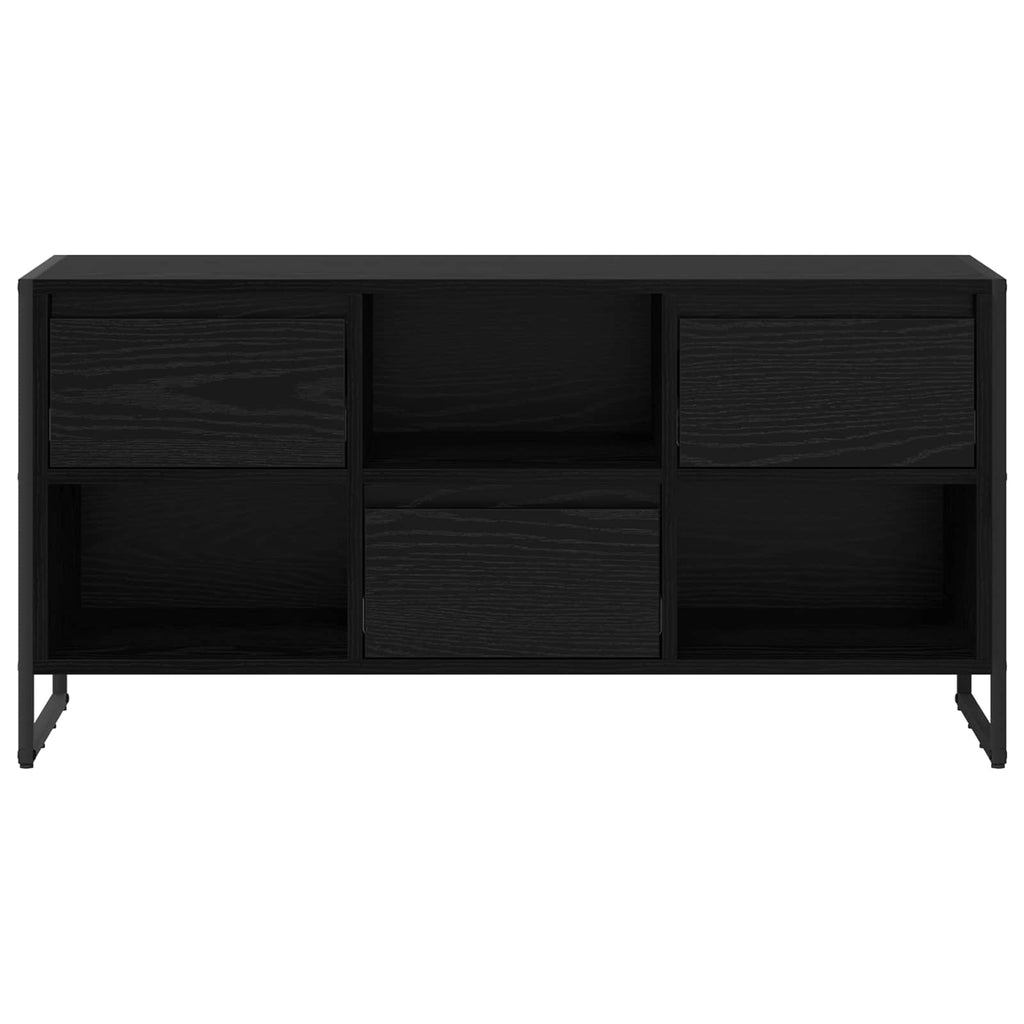 vidaXL Szafka pod telewizor z szufladą Czarny Dąb 100 x 36 x 49,5 cm