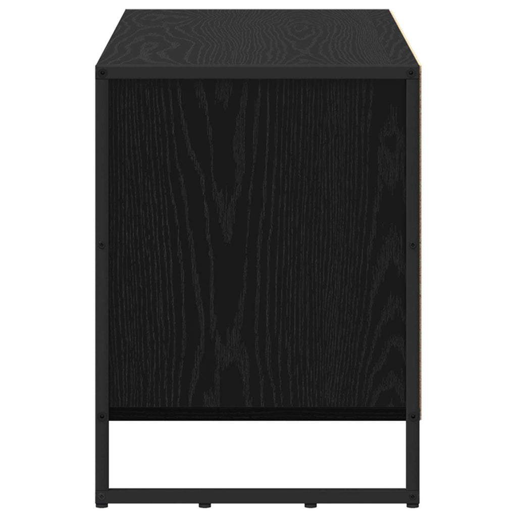 vidaXL Szafka pod telewizor z szufladą Czarny Dąb 100 x 36 x 49,5 cm