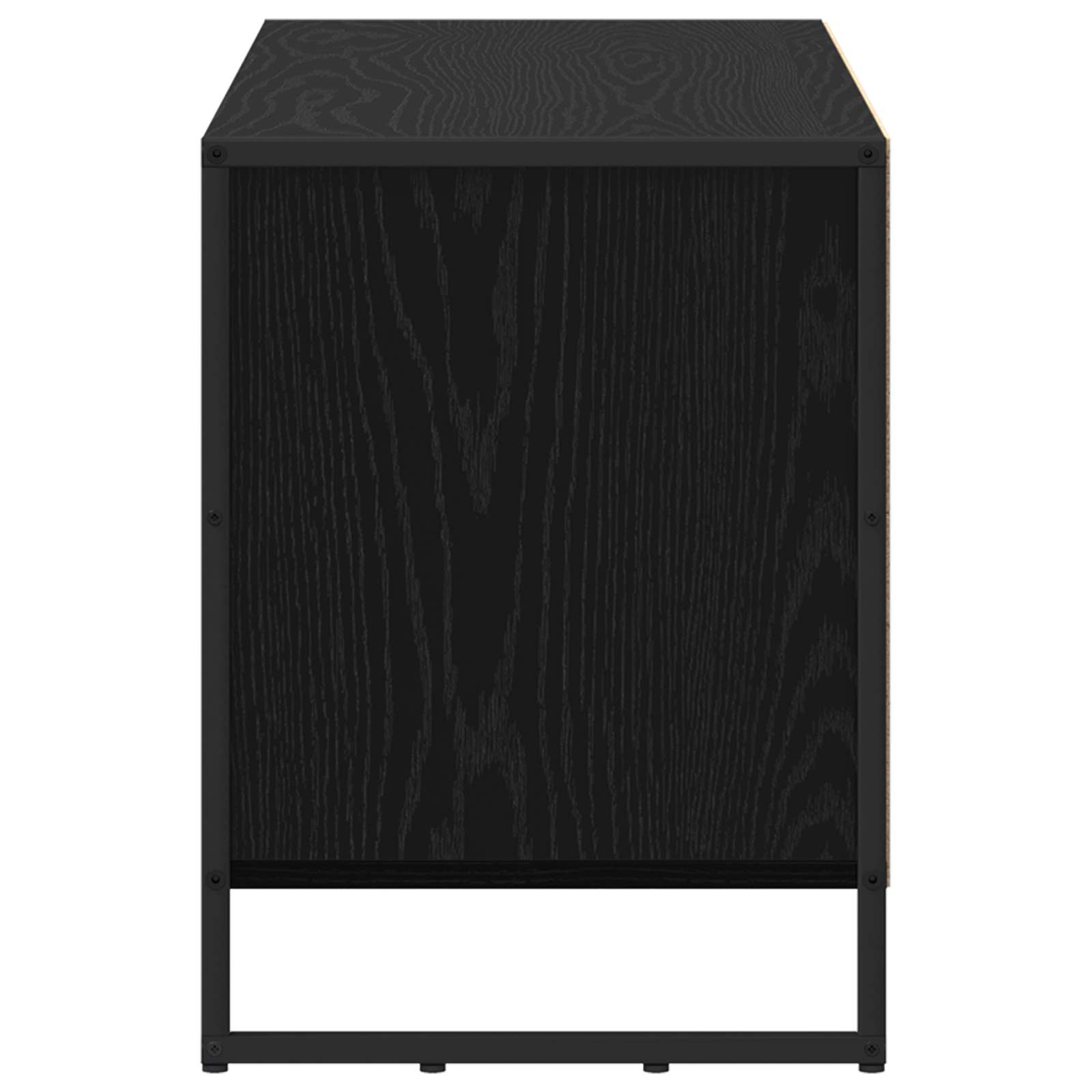 vidaXL Szafka pod telewizor z szufladą Czarny Dąb 100 x 36 x 49,5 cm