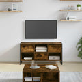 vidaXL Szafka pod telewizor z szufladą Dąb dymny 100 x 36 x 49,5 cm