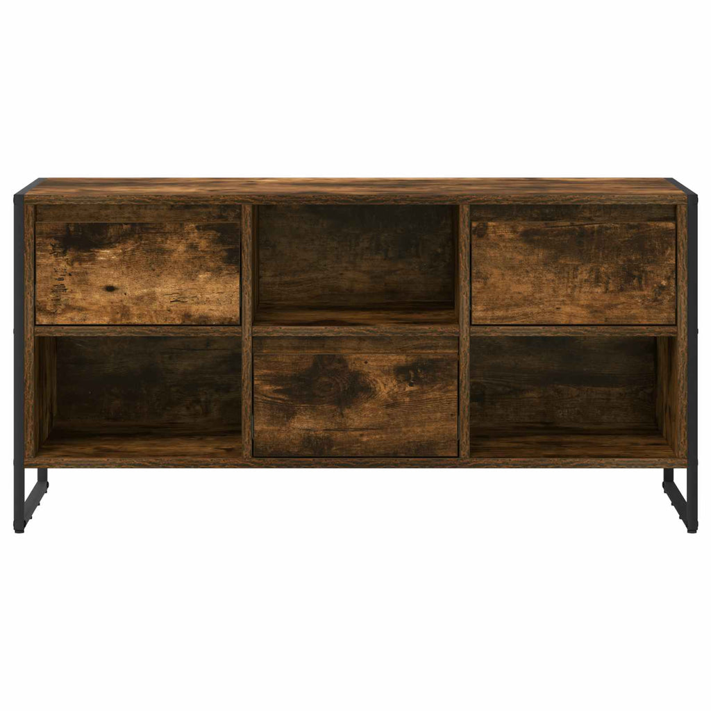 vidaXL Szafka pod telewizor z szufladą Dąb dymny 100 x 36 x 49,5 cm