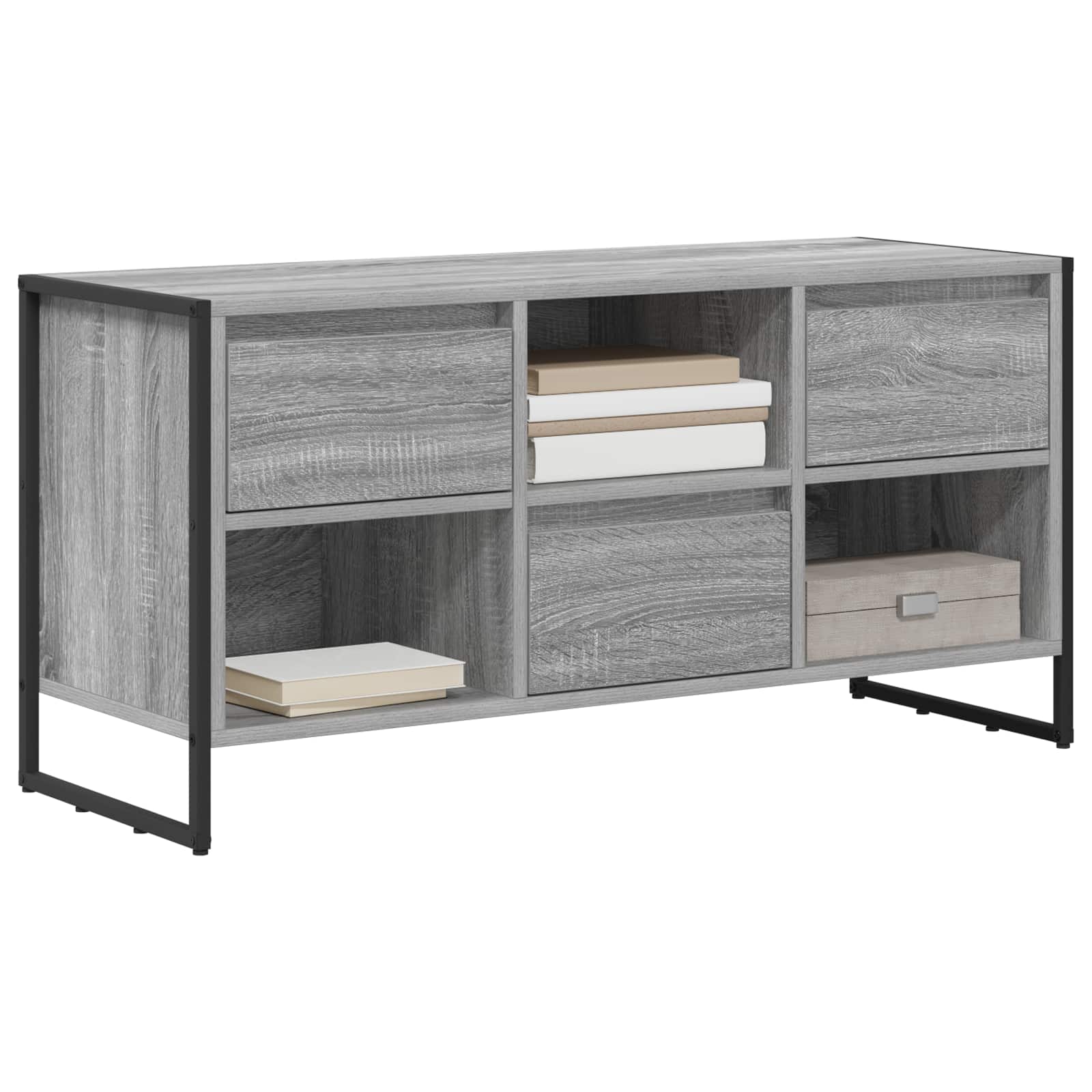 vidaXL Szafka pod telewizor z szufladą Szary Sonoma 100 x 36 x 49,5 cm