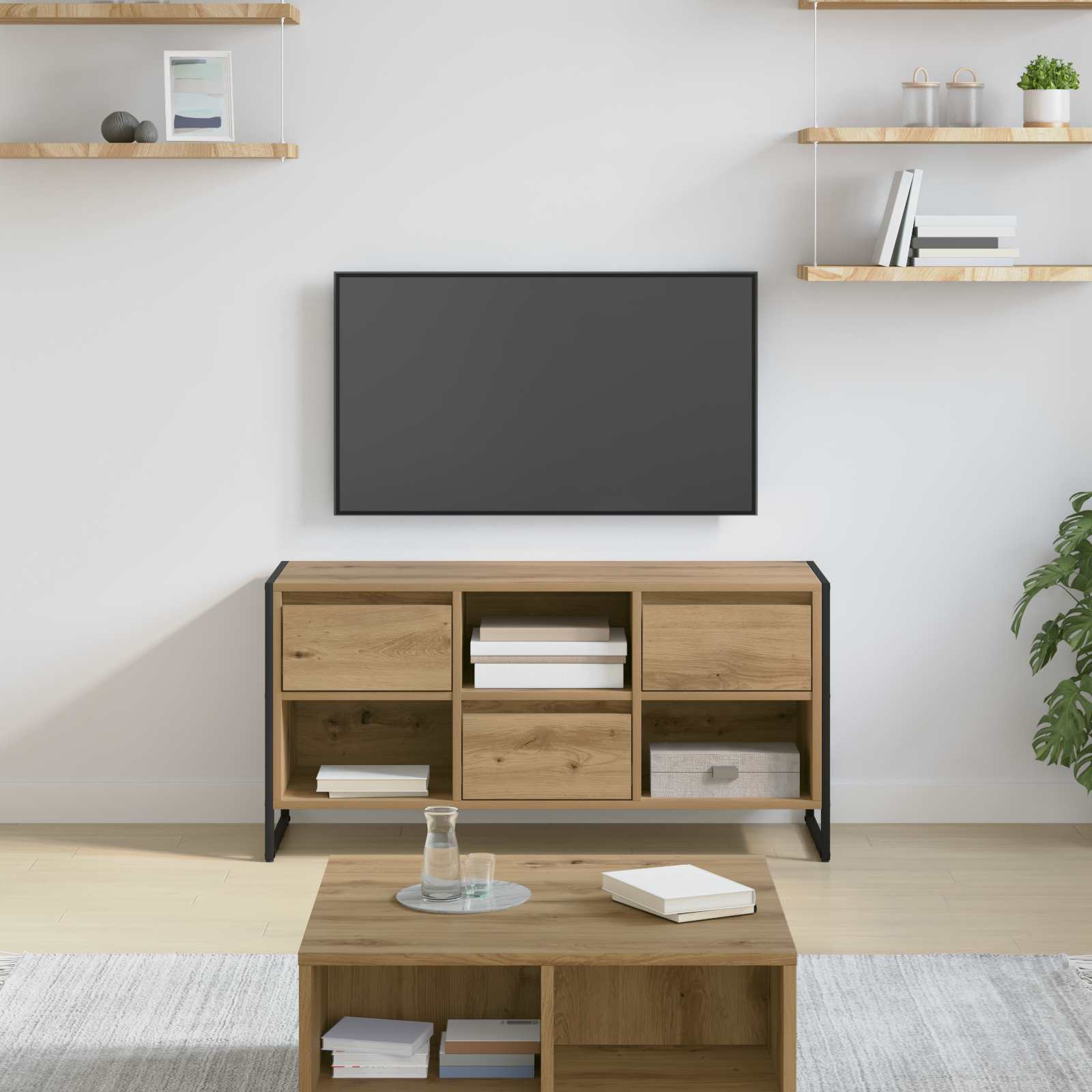 vidaXL Szafka pod telewizor Dąb rzemieślniczy 100 x 36 x 49,5 cm