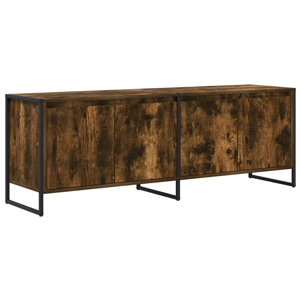 vidaXL Szafka pod telewizor Dąb dymny 140 x 36 x 49.5 cm