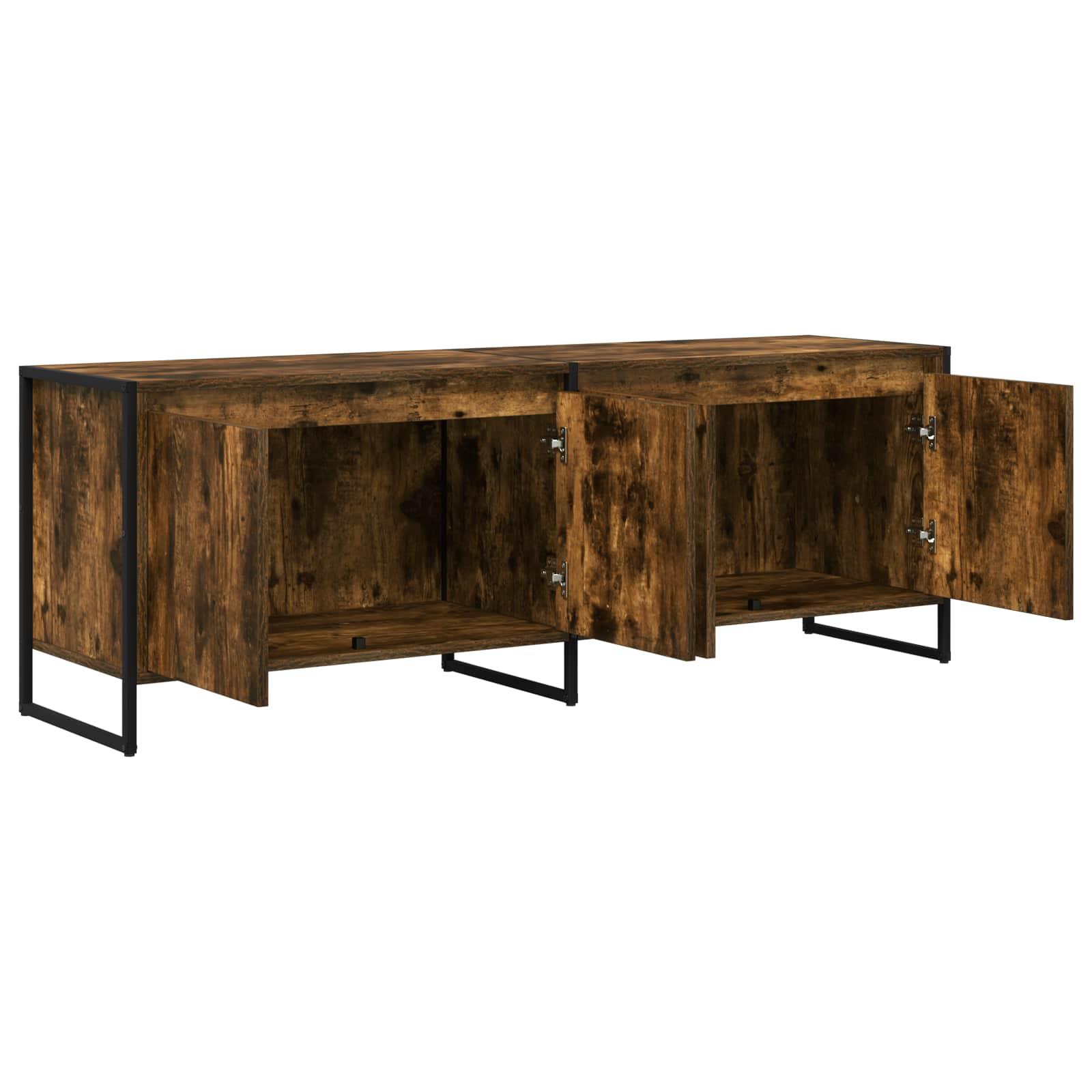 vidaXL Szafka pod telewizor Dąb dymny 140 x 36 x 49.5 cm
