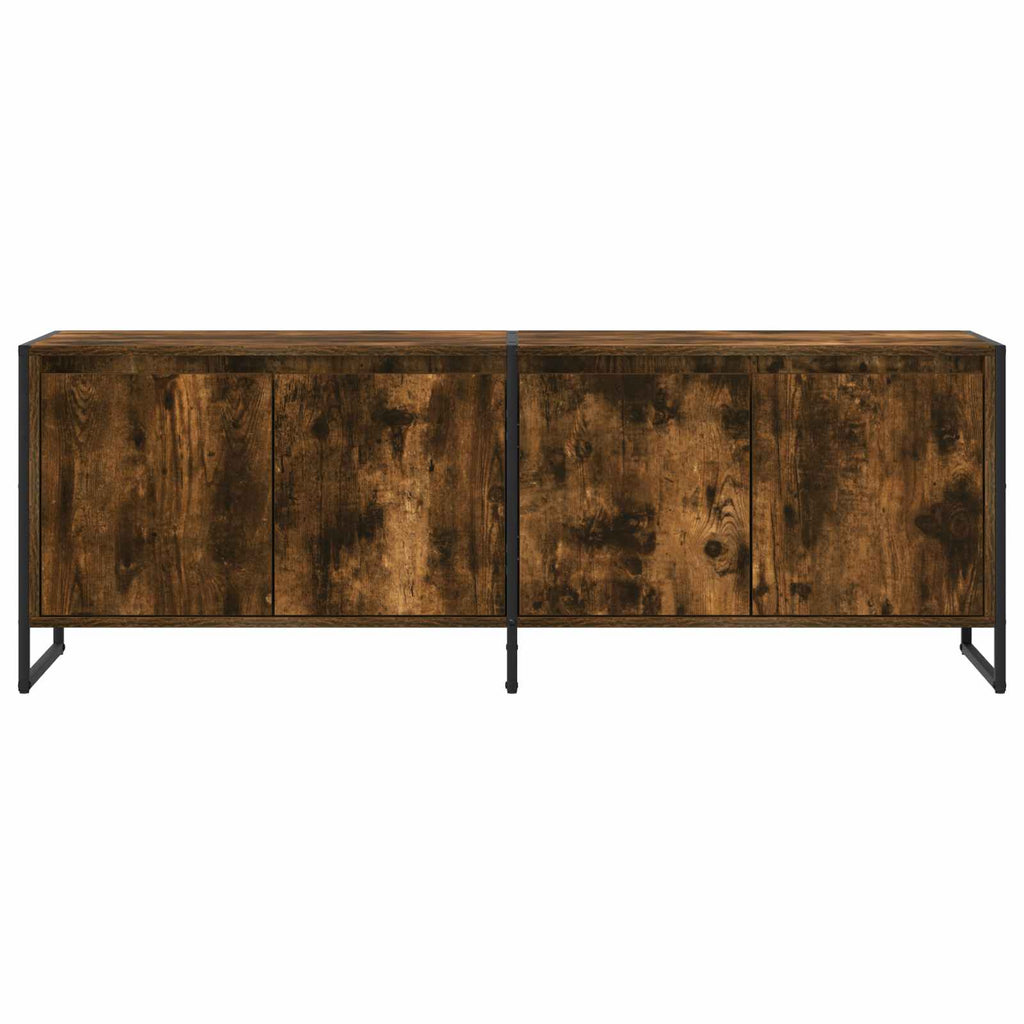 vidaXL Szafka pod telewizor Dąb dymny 140 x 36 x 49.5 cm