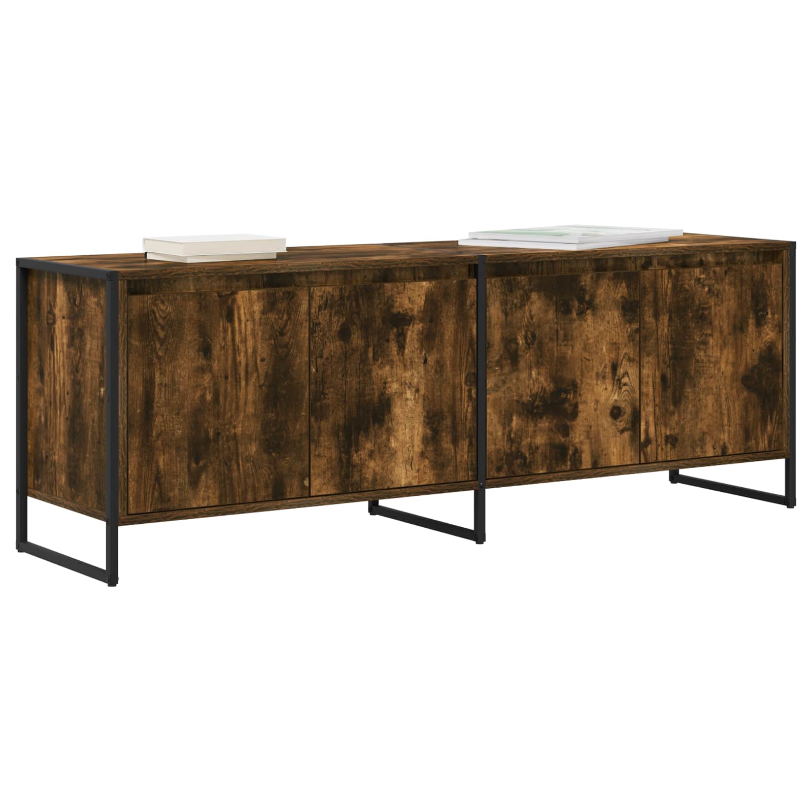 vidaXL Szafka pod telewizor Dąb dymny 140 x 36 x 49.5 cm