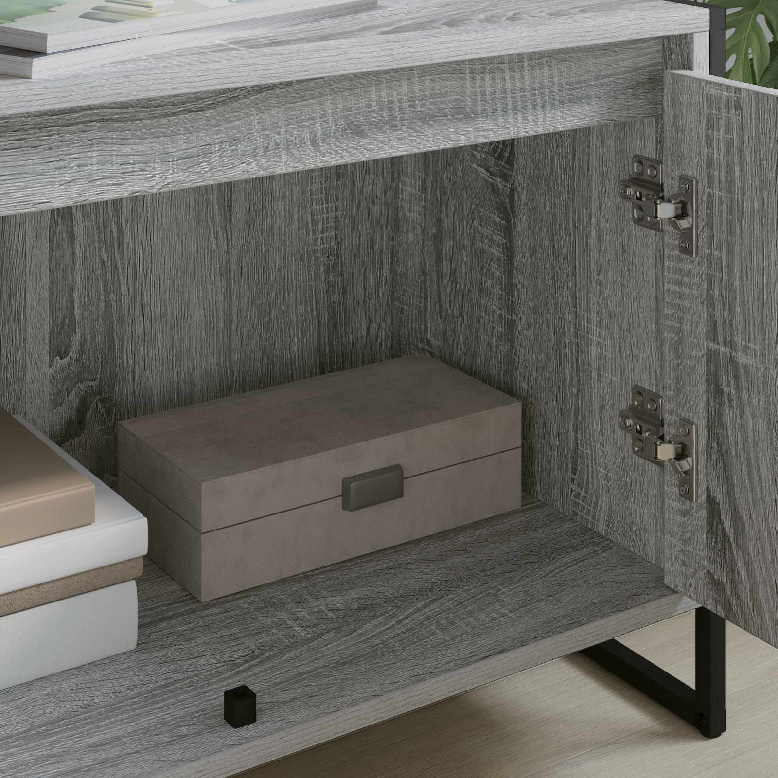 vidaXL Szafka pod telewizor Szary Sonoma 140 x 36 x 49.5 cm