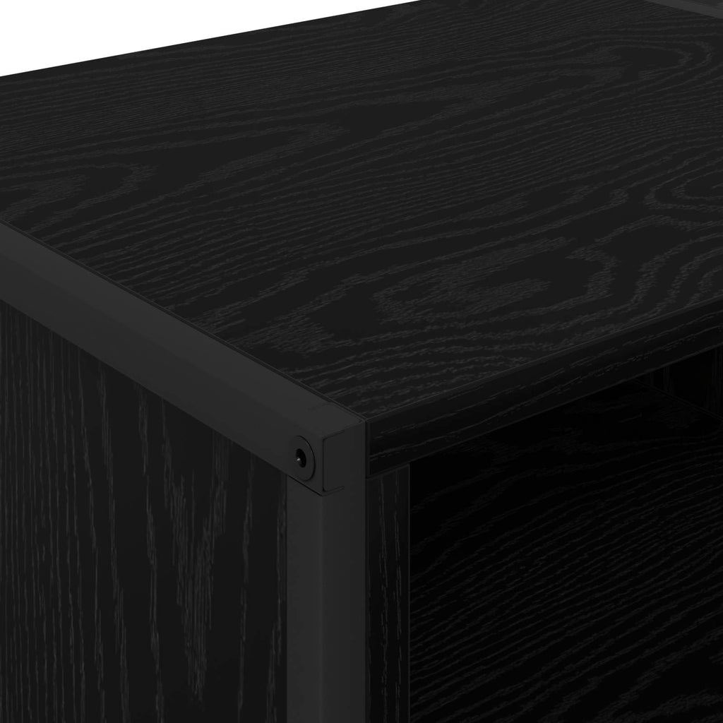 vidaXL Szafka pod telewizor Czarny Dąb 170.5 x 36 x 30.5 cm
