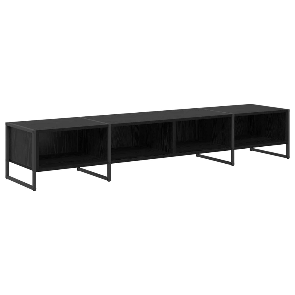 vidaXL Szafka pod telewizor Czarny Dąb 170.5 x 36 x 30.5 cm