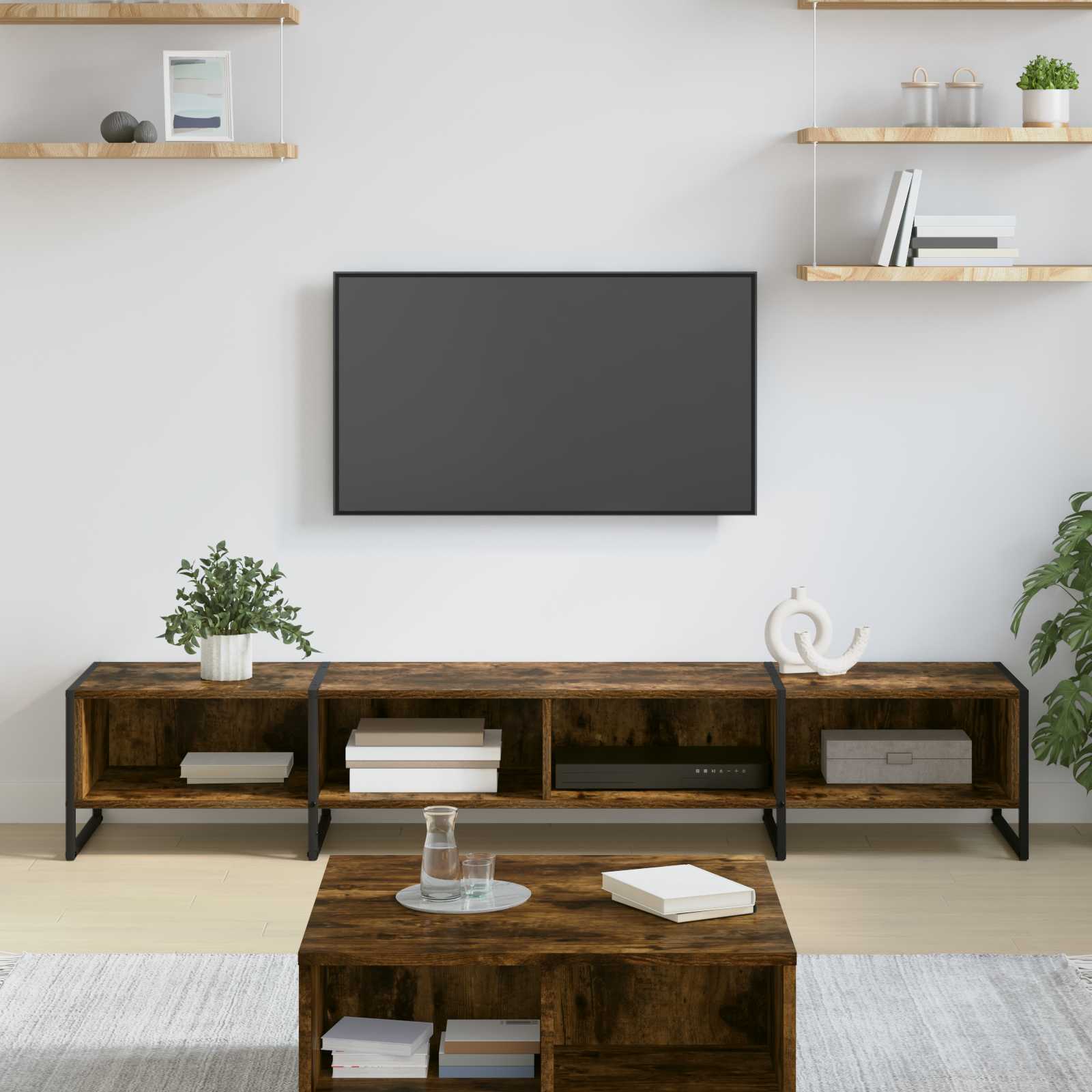 vidaXL Szafka pod telewizor 170.5 x 36 x 30.5 cm Dąb dymny
