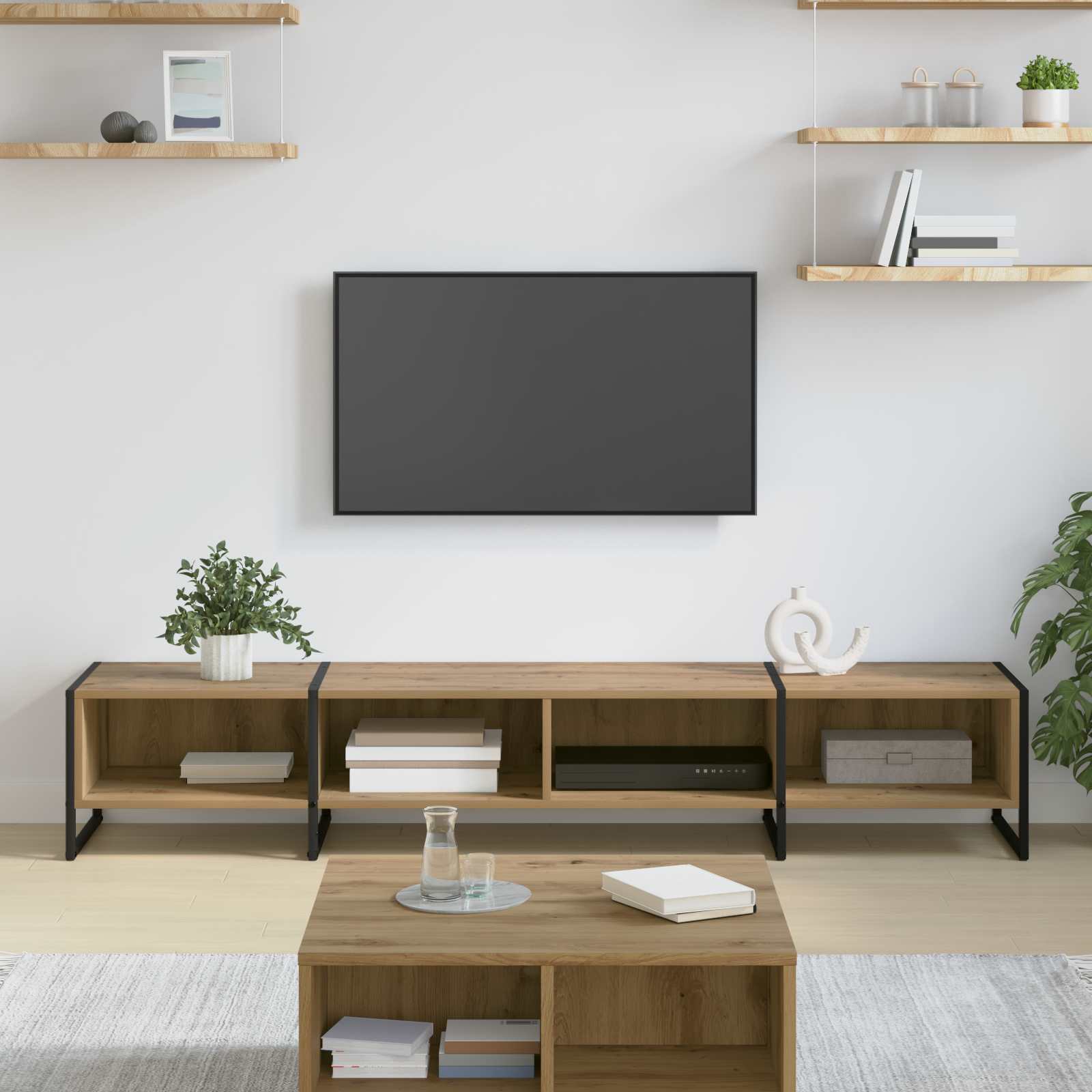 vidaXL Szafka pod telewizor Dąb rzemieślniczy 170.5 x 36 x 30.5 cm