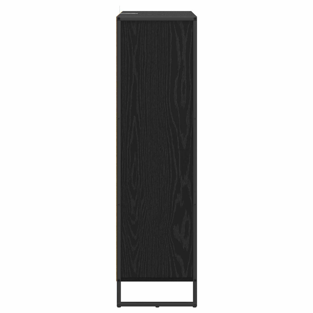 vidaXL Szafka na książki Czarny Dąb 99,5 x 30 x 108,5 cm