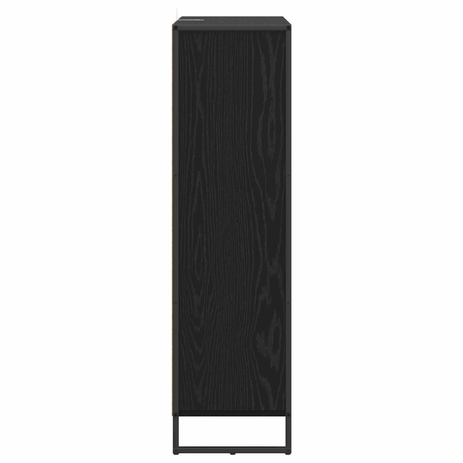 vidaXL Szafka na książki Czarny Dąb 99,5 x 30 x 108,5 cm