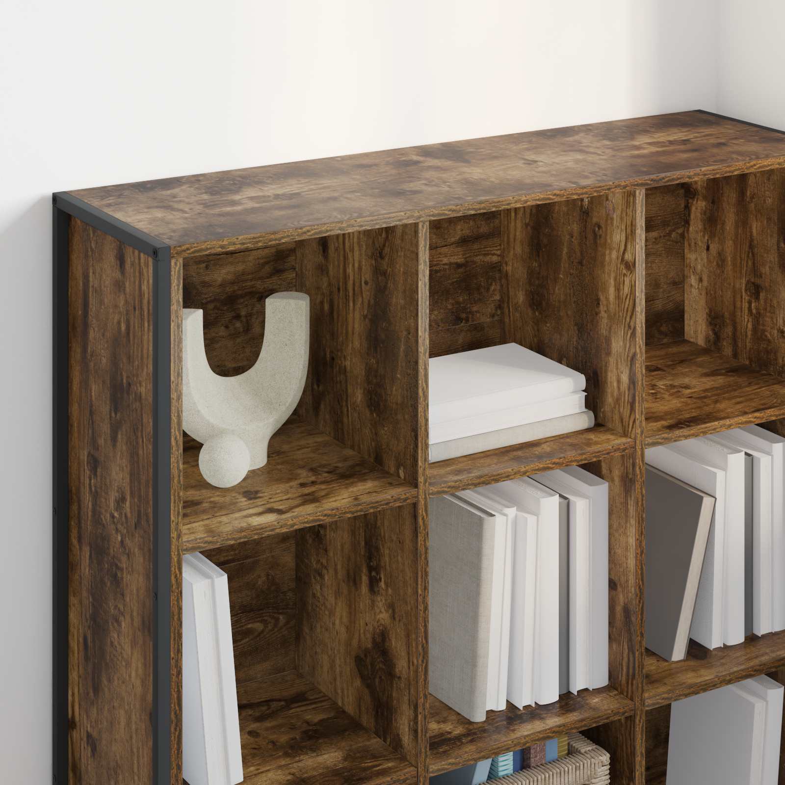 vidaXL Szafka na książki Dąb dymny 99,5 x 30 x 108,5 cm