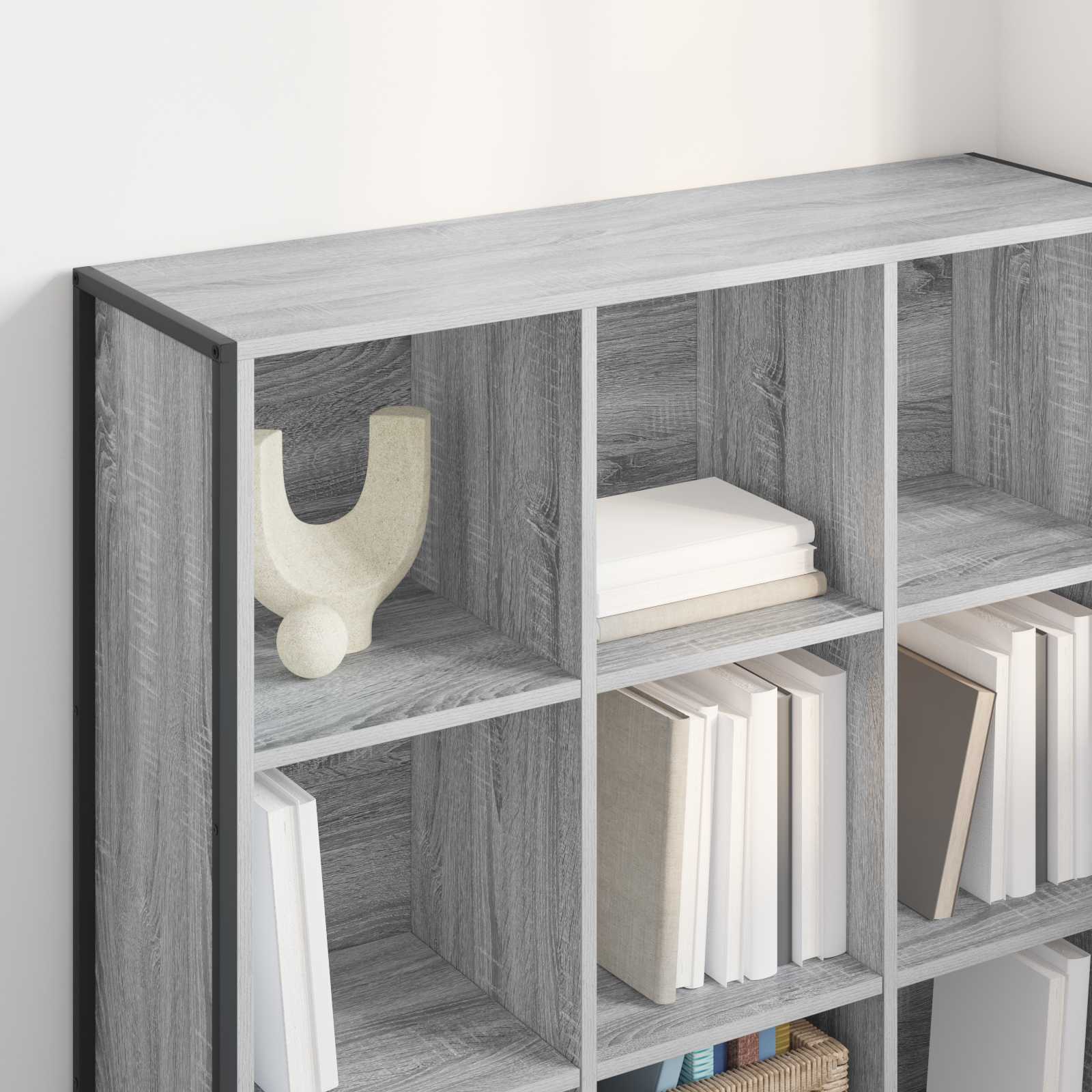 vidaXL Szafka na książki Szary Sonoma 99,5 x 30 x 108,5 cm