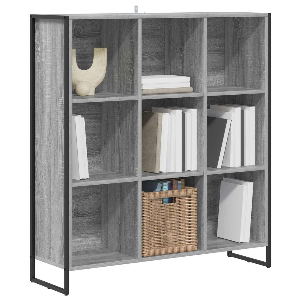 vidaXL Szafka na książki Szary Sonoma 99,5 x 30 x 108,5 cm