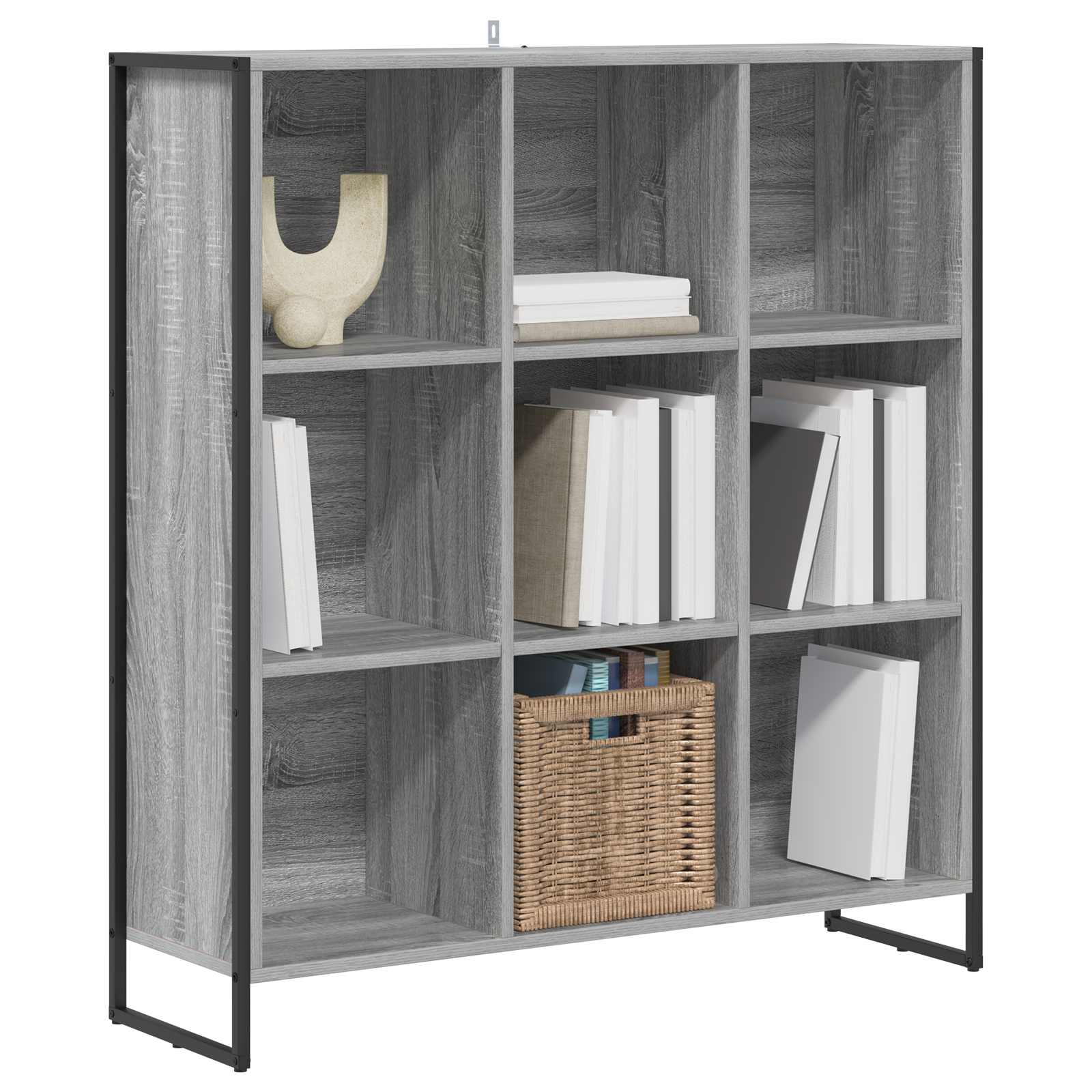vidaXL Szafka na książki Szary Sonoma 99,5 x 30 x 108,5 cm