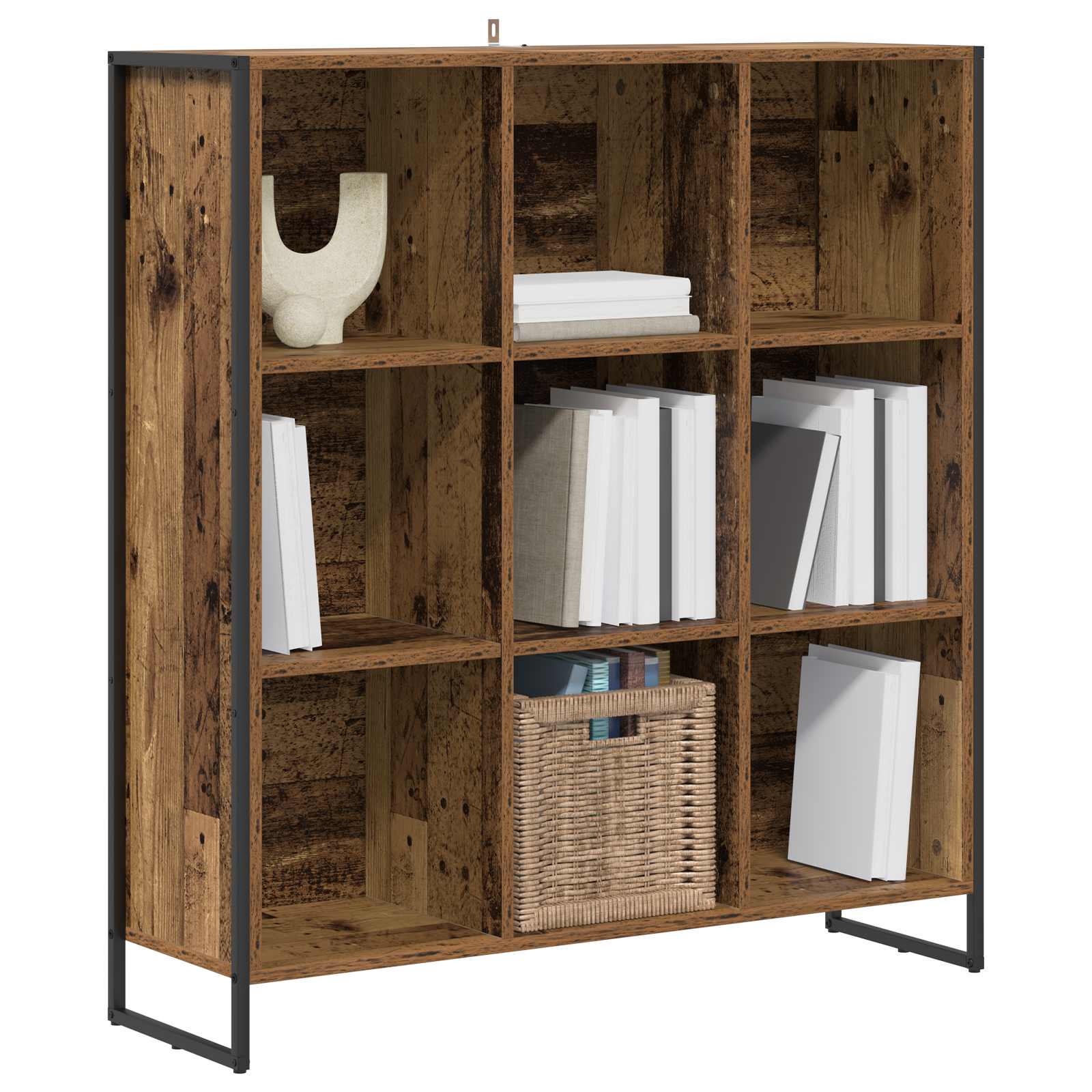 vidaXL Szafka na książki Stare drewno 99,5 x 30 x 108,5 cm
