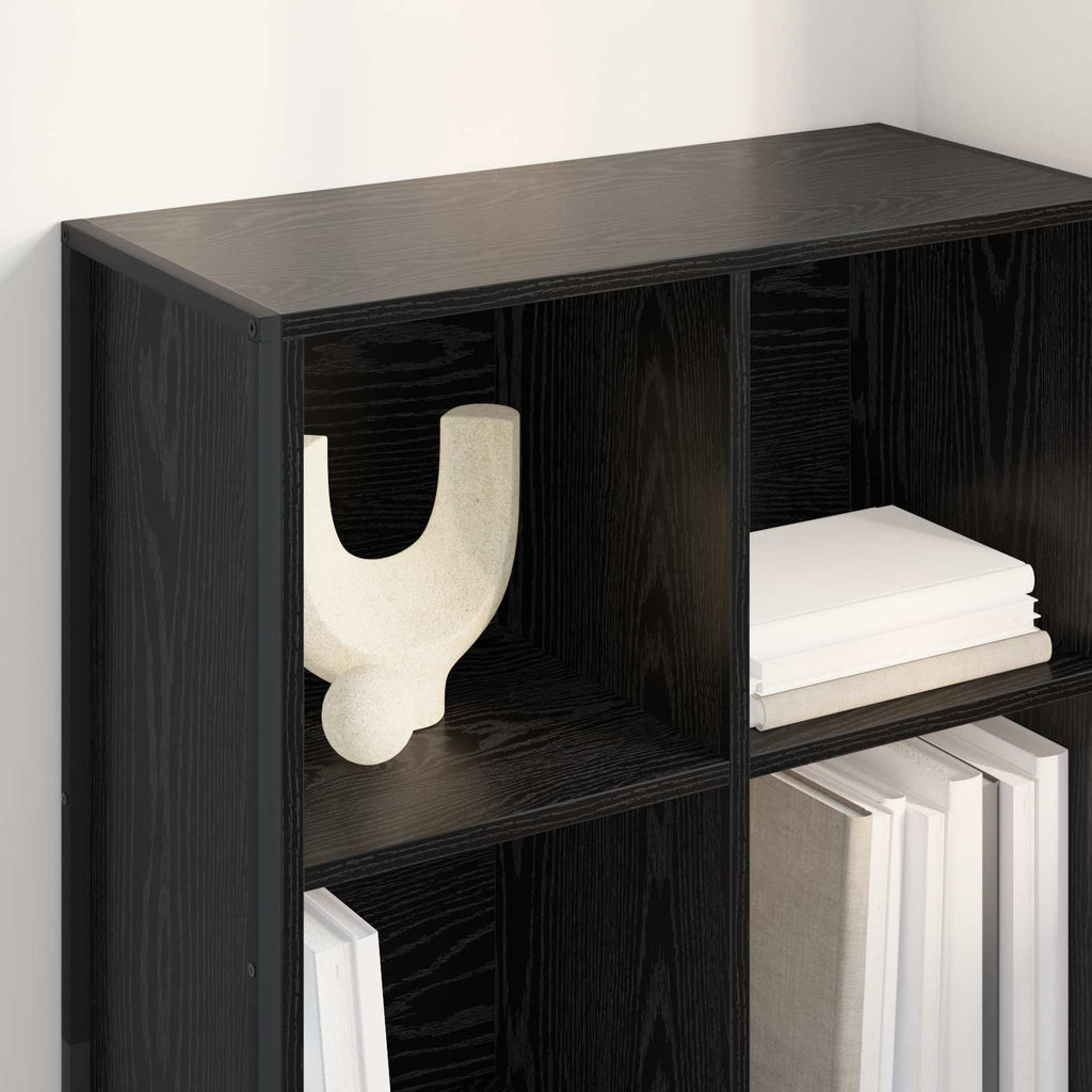 vidaXL Szafka na książki Czarny Dąb 99,5 x 30 x 108,5 cm