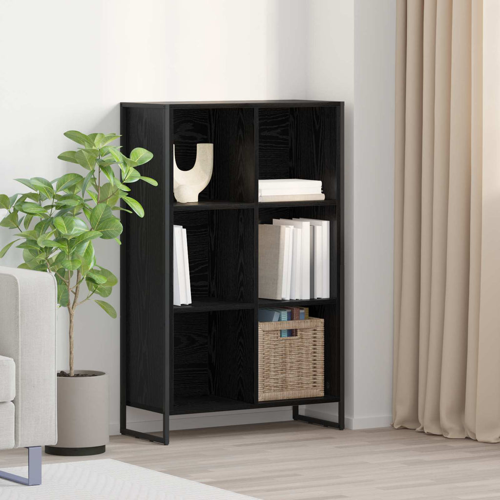 vidaXL Szafka na książki Czarny Dąb 99,5 x 30 x 108,5 cm