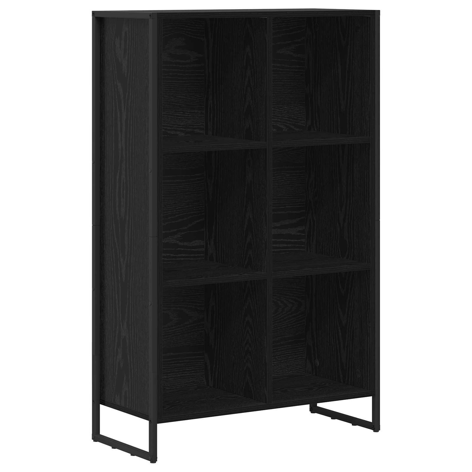 vidaXL Szafka na książki Czarny Dąb 99,5 x 30 x 108,5 cm