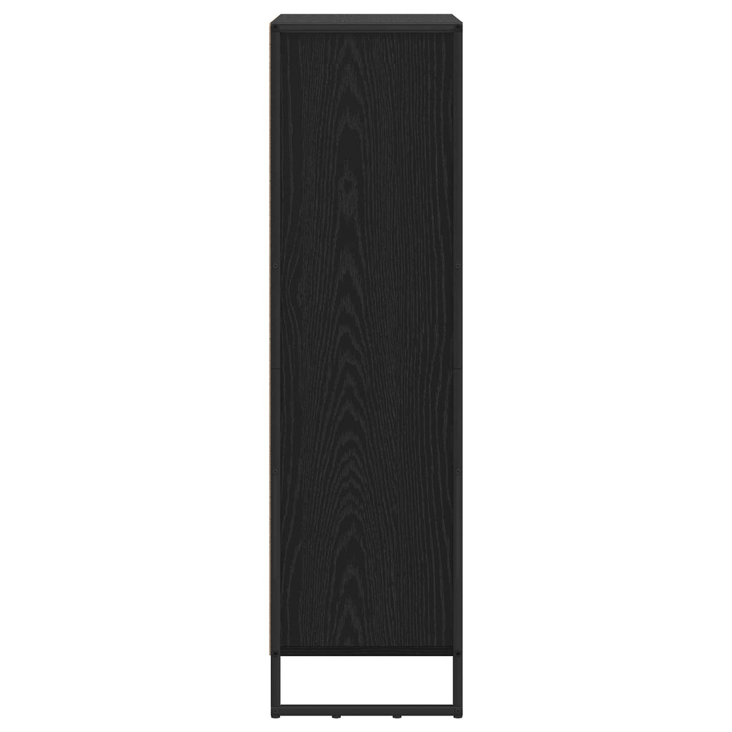 vidaXL Szafka na książki Czarny Dąb 99,5 x 30 x 108,5 cm
