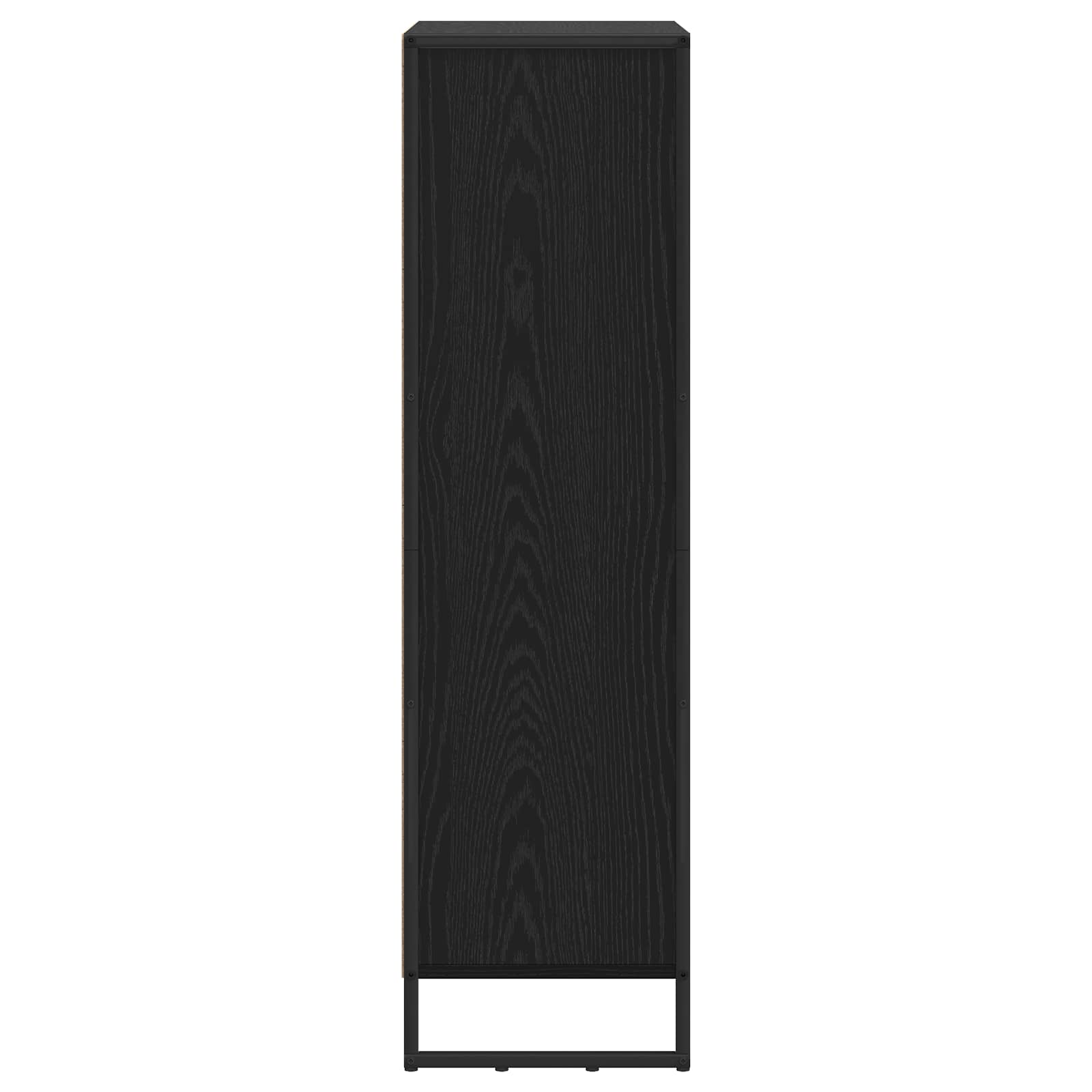 vidaXL Szafka na książki Czarny Dąb 99,5 x 30 x 108,5 cm