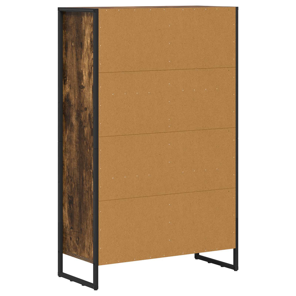 vidaXL Szafka na książki Dąb dymny 99,5 x 30 x 108,5 cm